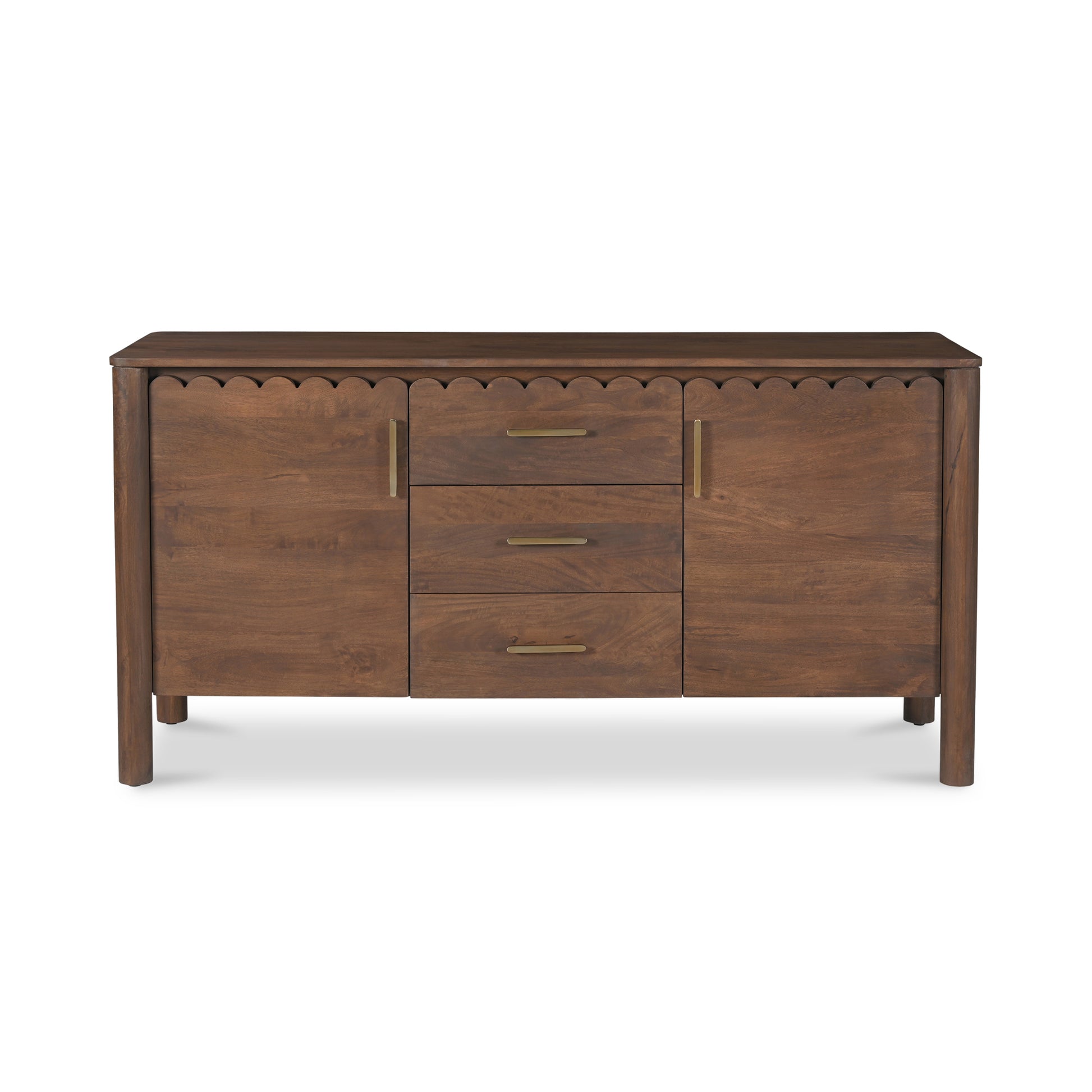 Wiley 3 Drawer Sideboard Vintage Brown by Moe's Home Collection