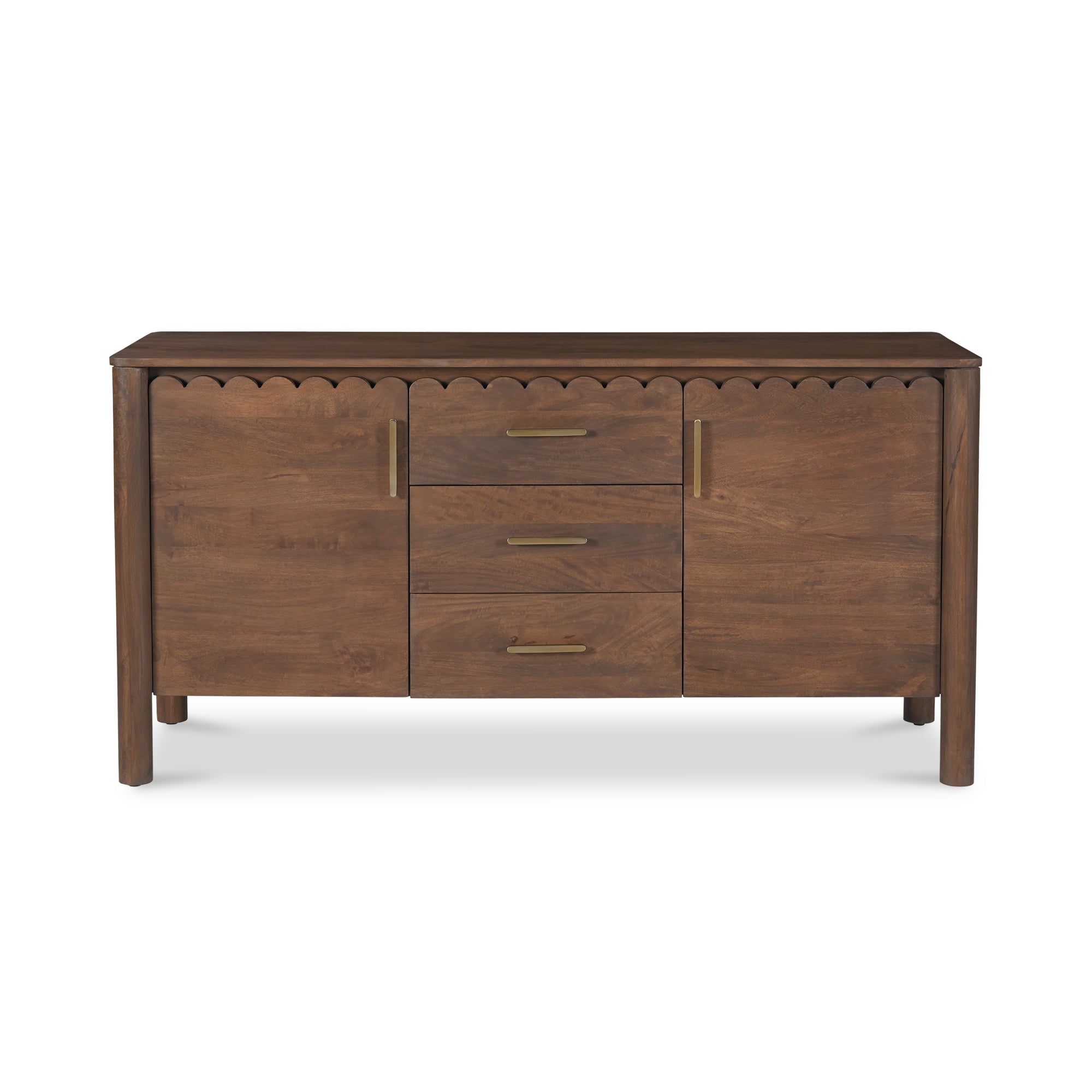 Wiley 3 Drawer Sideboard Vintage Brown by Moe's Home Collection