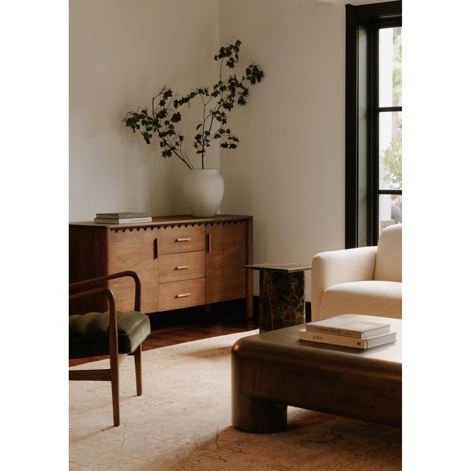 Wiley 3 Drawer Sideboard Vintage Brown by Moe's Home Collection - view 4