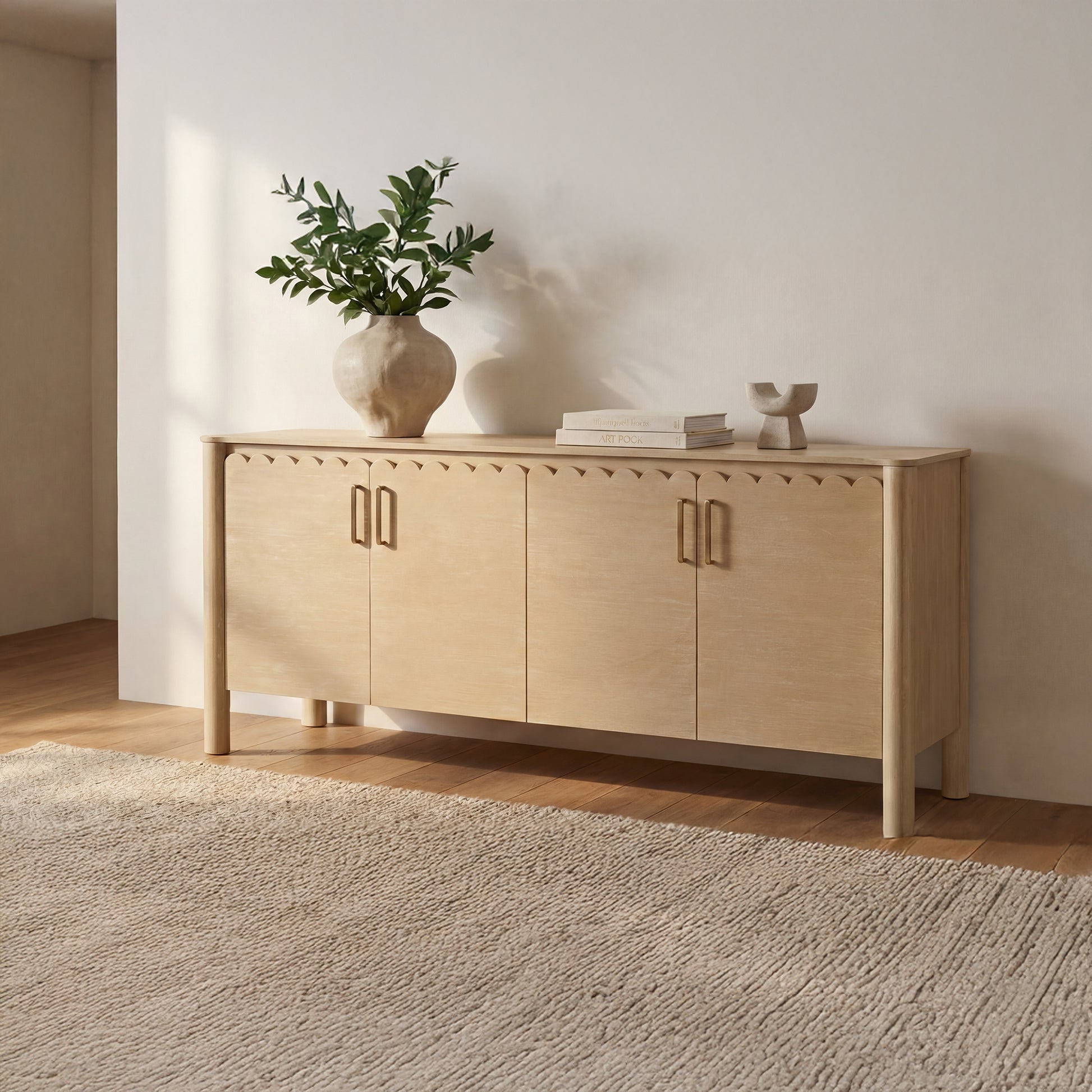 Wiley 4 Door Sideboard Natural by Moe's Home Collection - view 2