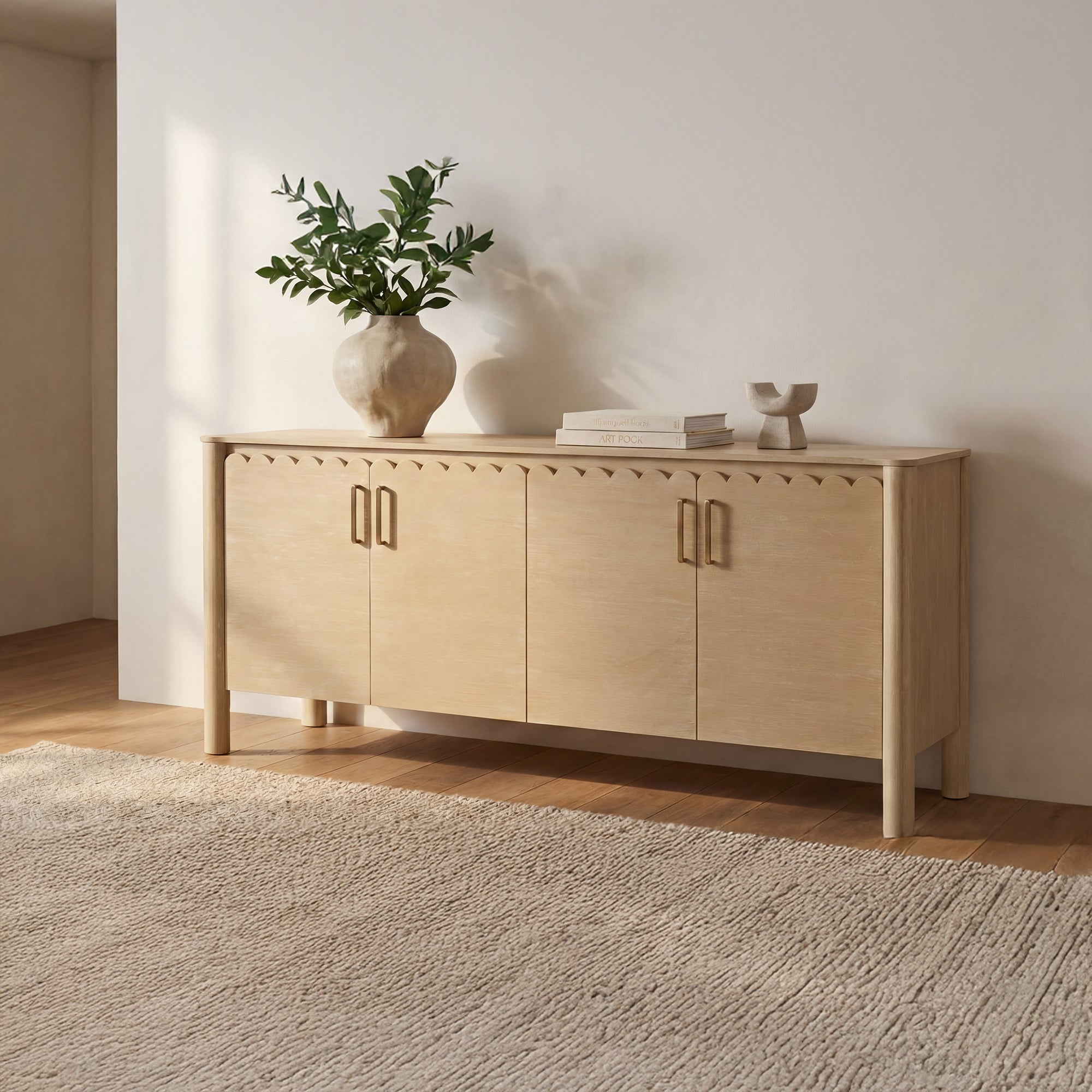 Wiley 4 Door Sideboard Natural by Moe's Home Collection - view 2