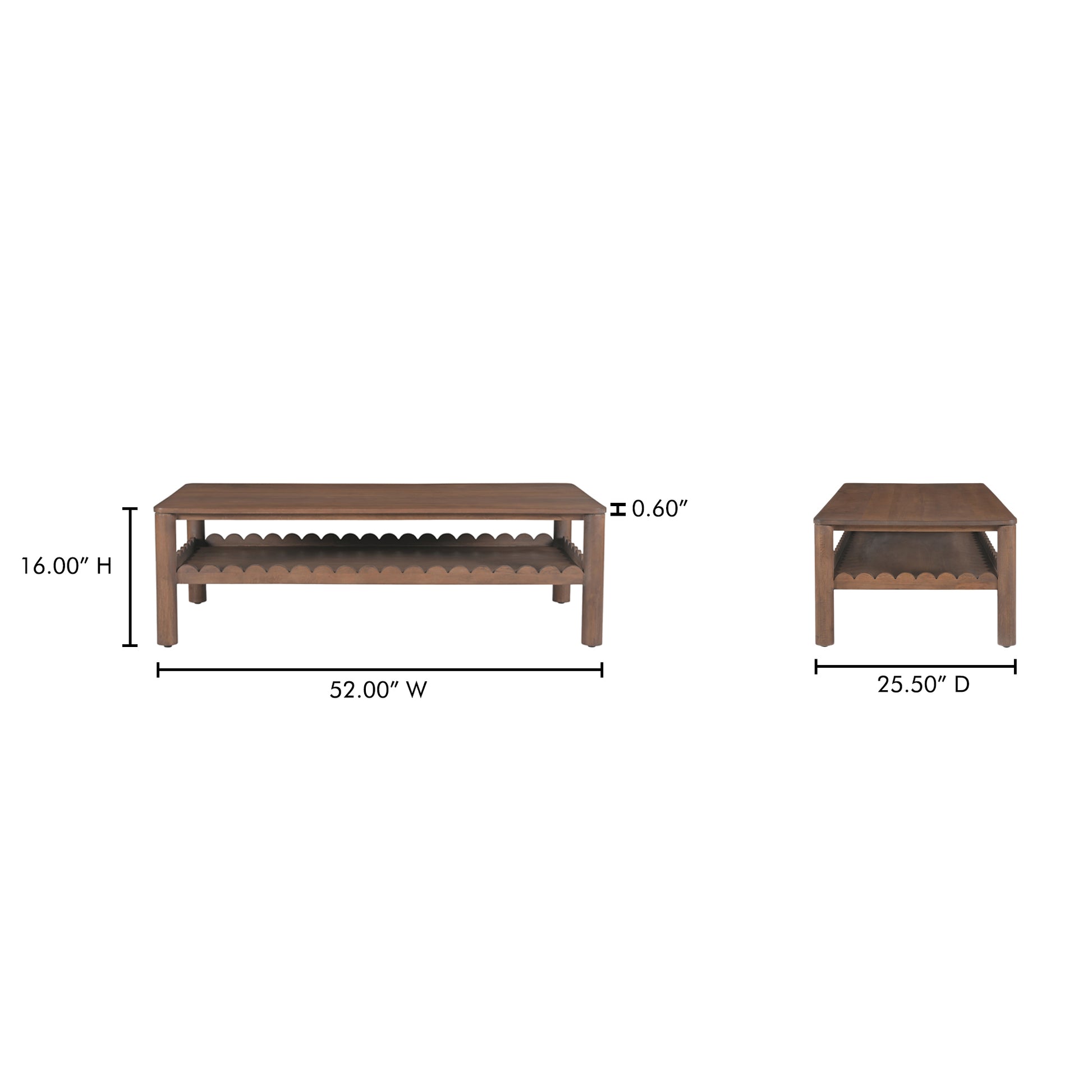 Wiley Coffee Table Vintage Brown by Moe's Home Collection - view 8