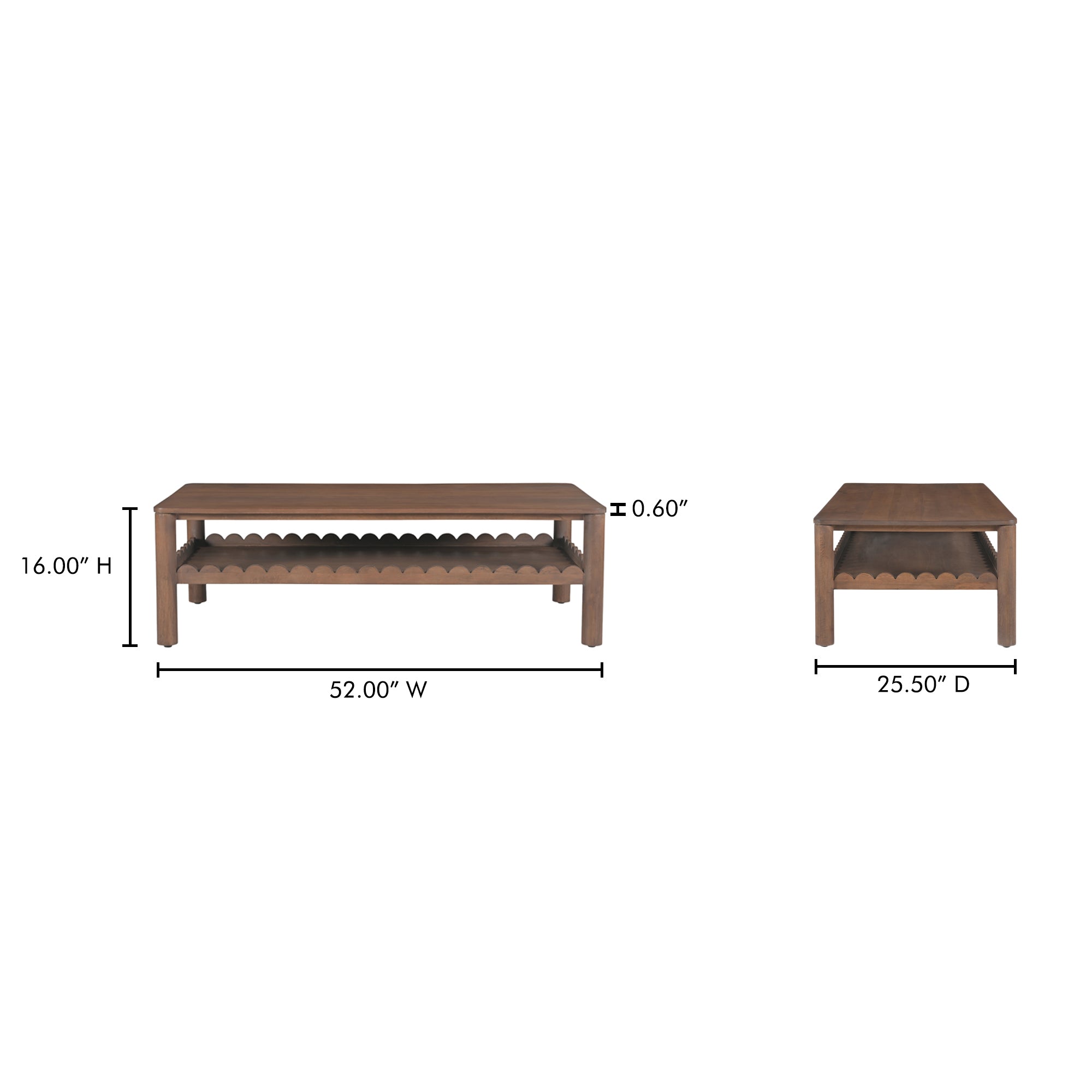 Wiley Coffee Table Vintage Brown by Moe's Home Collection - view 8