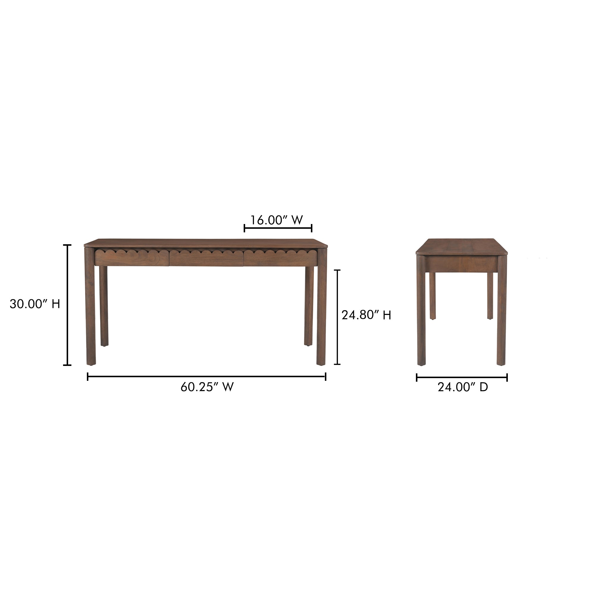 Wiley Desk Vintage Brown by Moe's Home Collection - view 5
