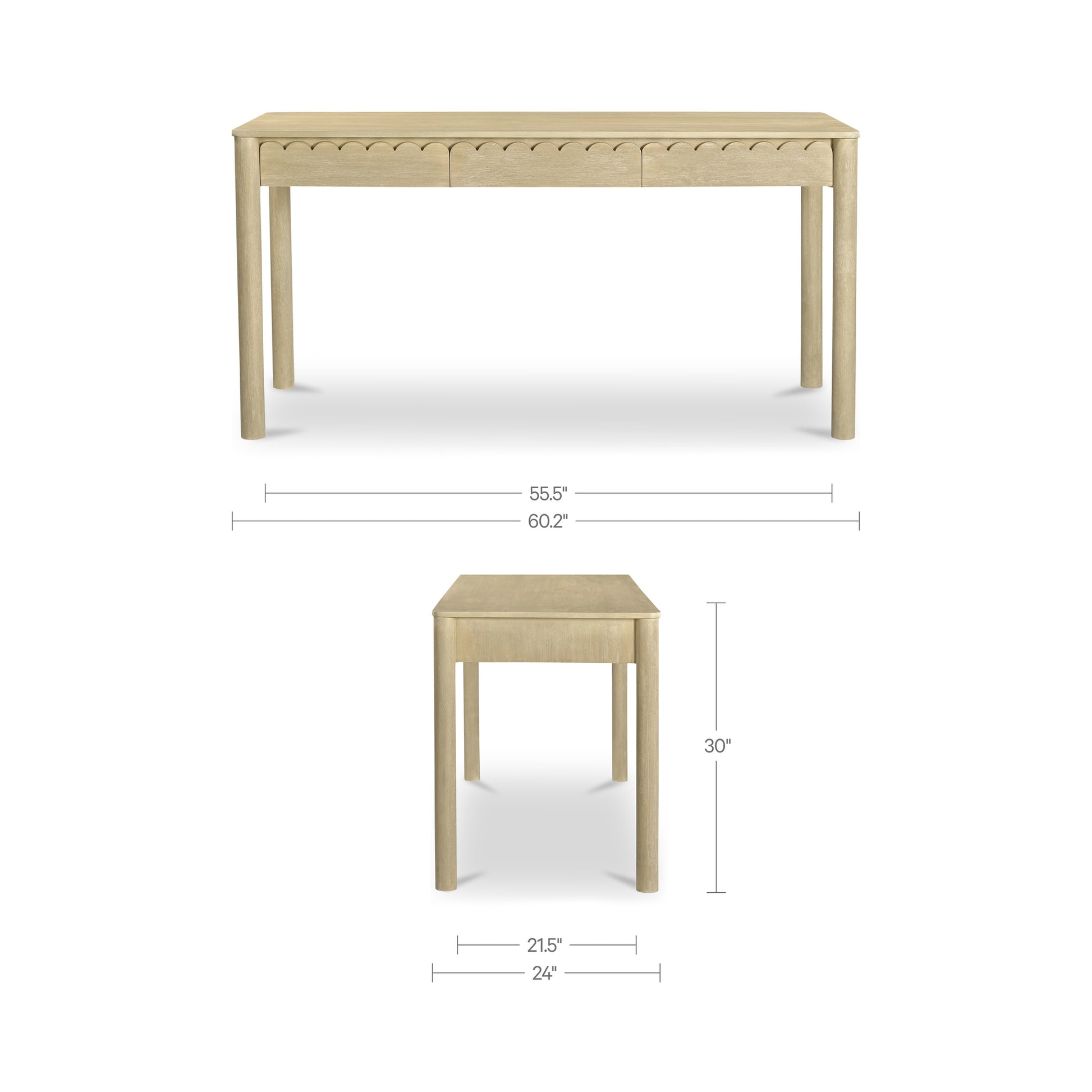 Wiley Desk Natural by Moe's Home Collection - view 3
