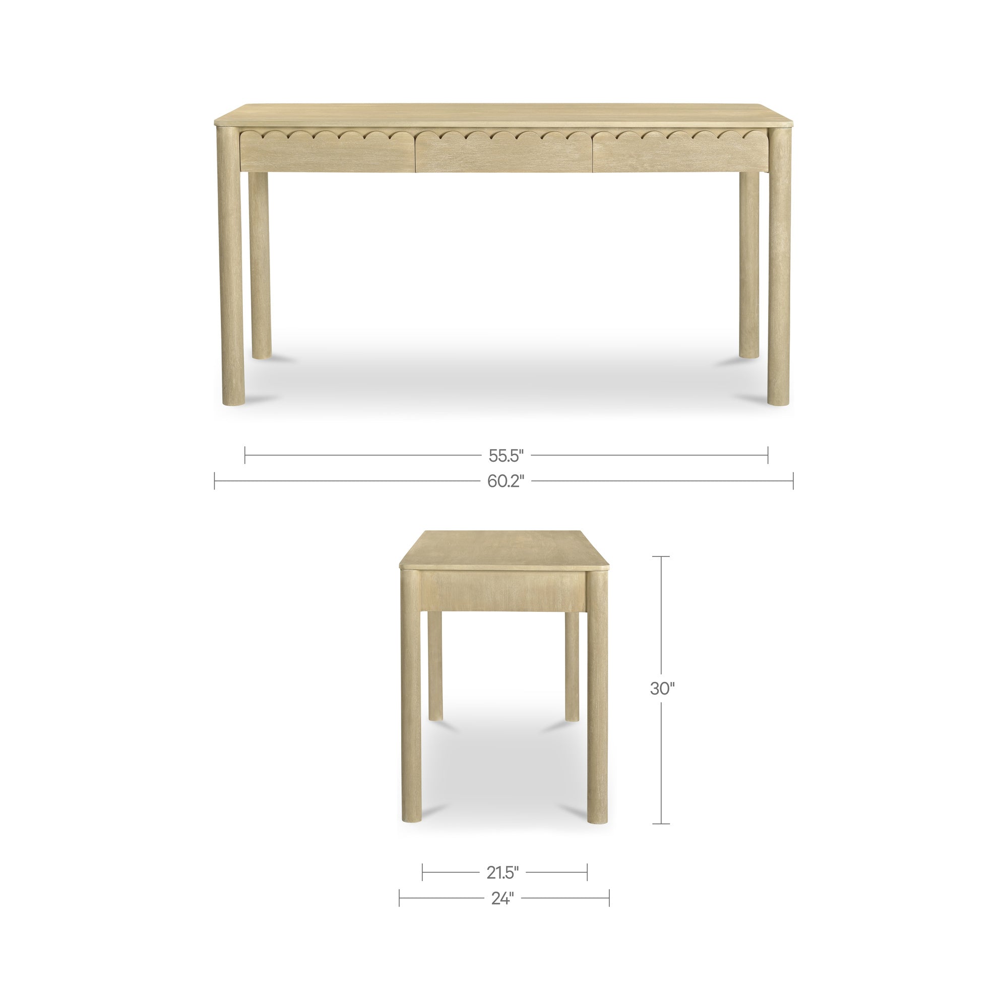 Wiley Desk Natural by Moe's Home Collection - view 3