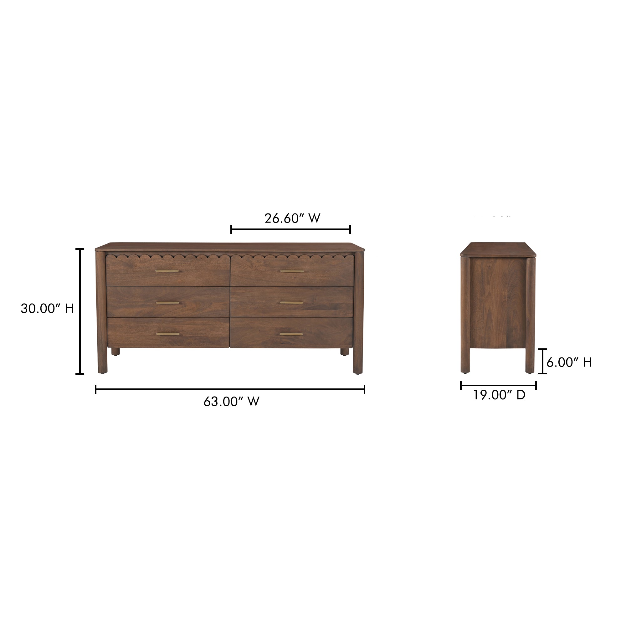 Wiley Dresser Vintage Brown by Moe's Home Collection - view 5