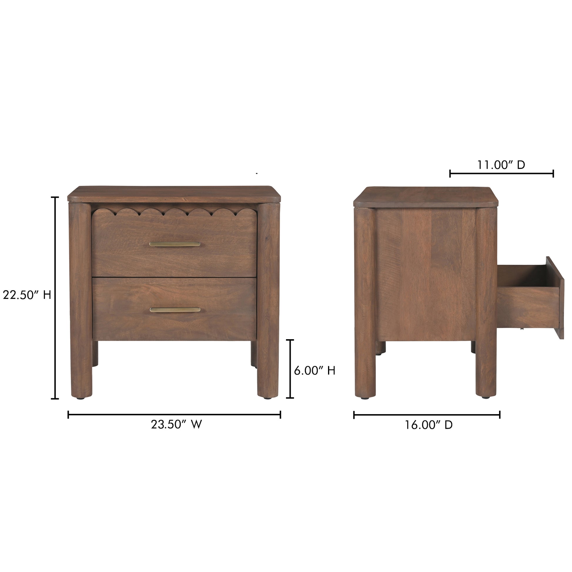 Wiley Nightstand Vintage Brown by Moe's Home Collection - view 4
