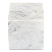 Cora Cube Tabletop Accent Banswara Purple White Marble by Moe's Home Collection