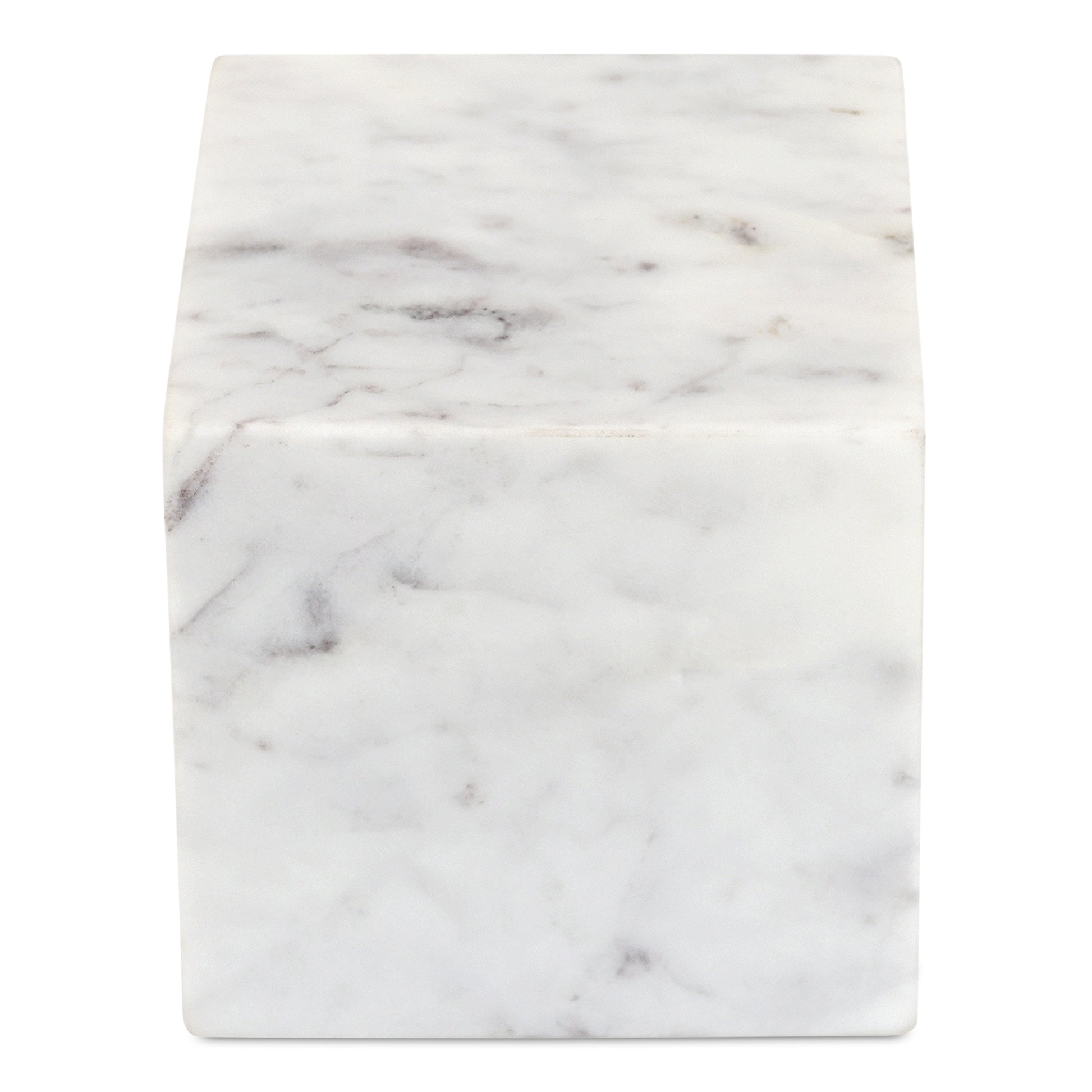 Cora Cube Tabletop Accent Banswara Purple White Marble by Moe's Home Collection
