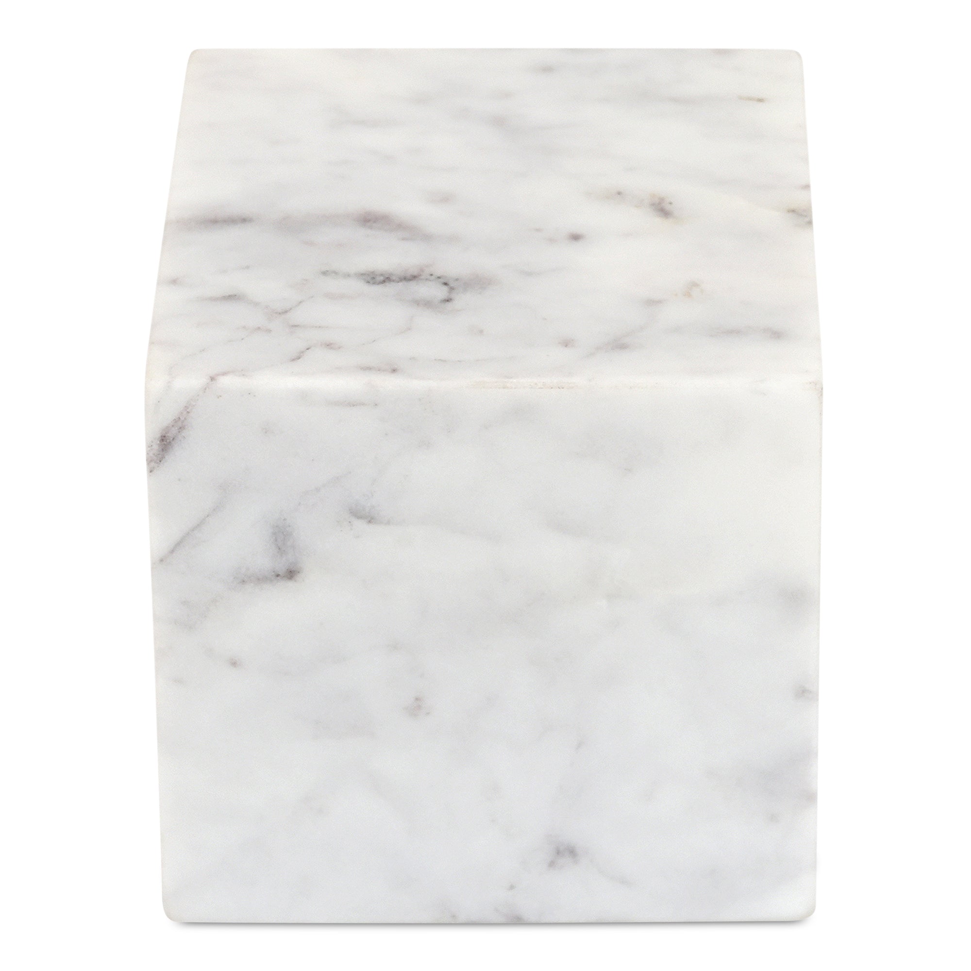 Cora Cube Tabletop Accent Banswara Purple White Marble by Moe's Home Collection
