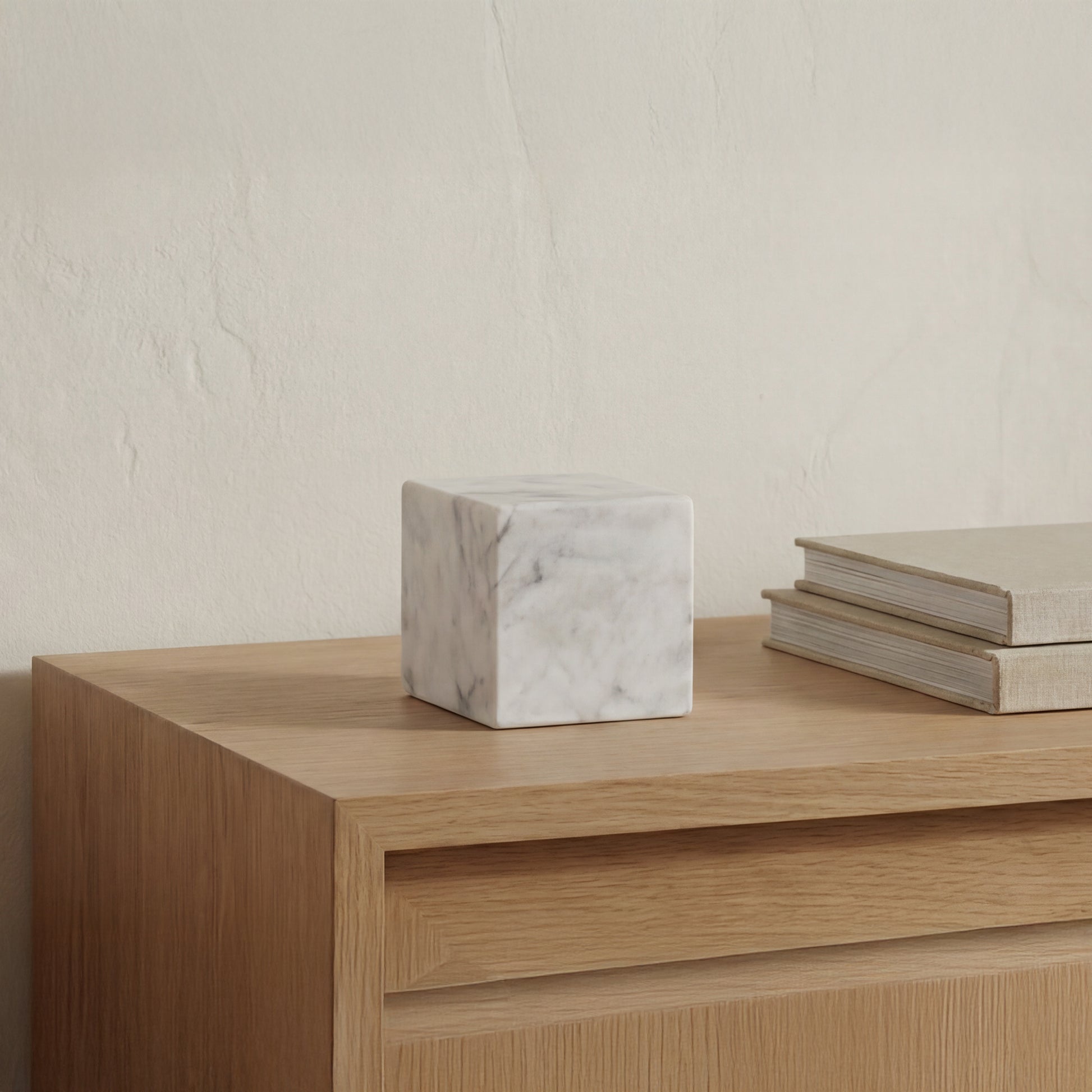 Cora Cube Tabletop Accent Banswara Purple White Marble by Moe's Home Collection - view 2