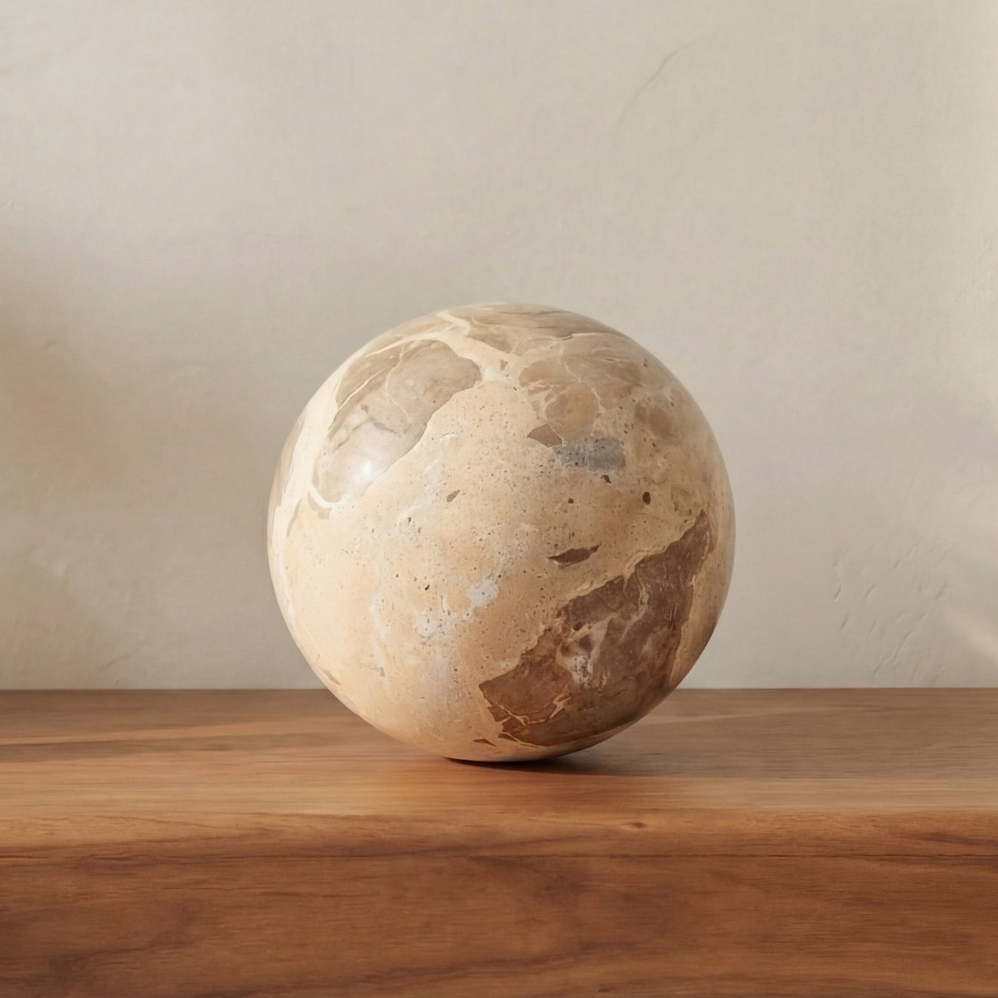 Odessa Sphere Tabletop Accent Tendu Beige Marble by Moe's Home Collection - view 2
