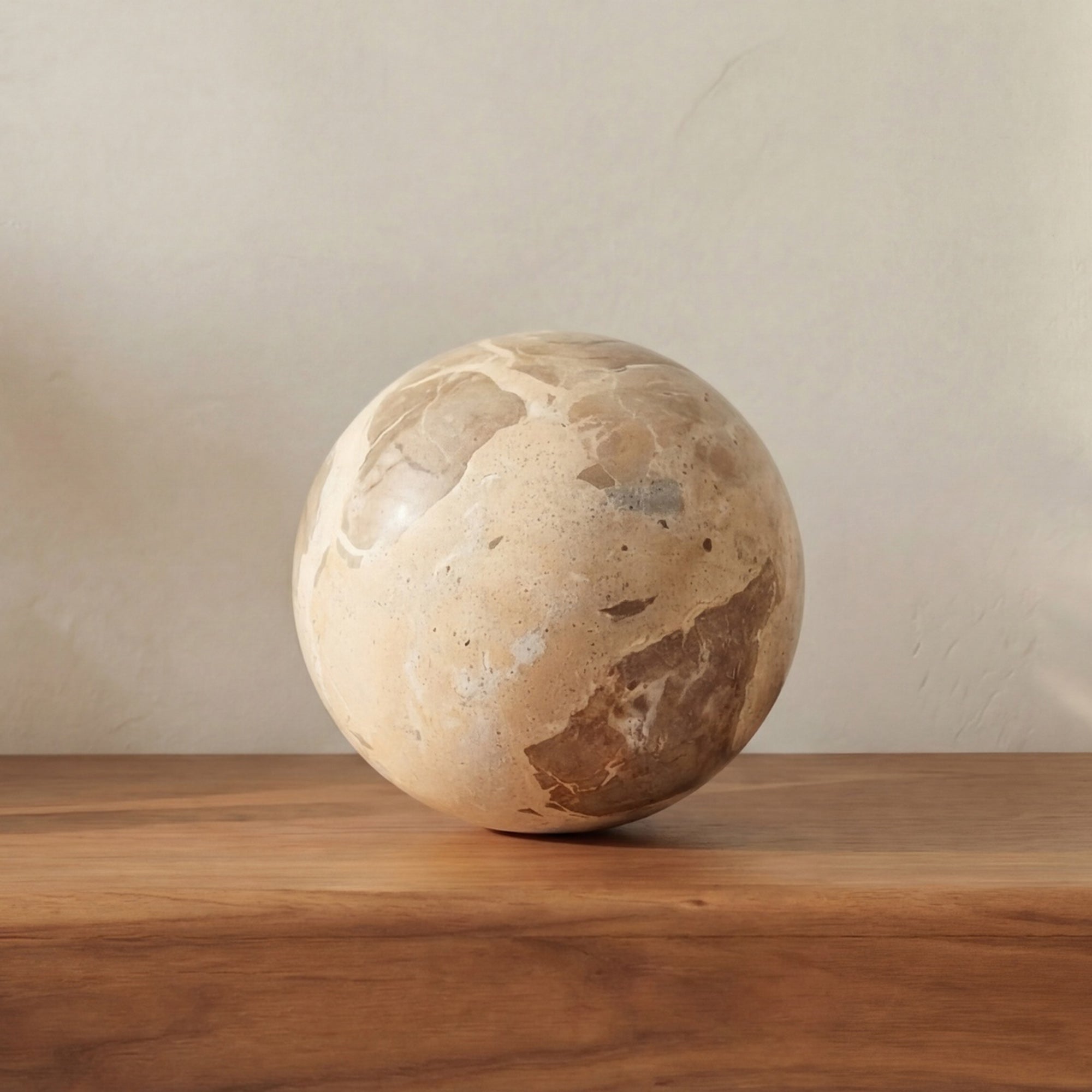 Odessa Sphere Tabletop Accent Tendu Beige Marble by Moe's Home Collection - view 2
