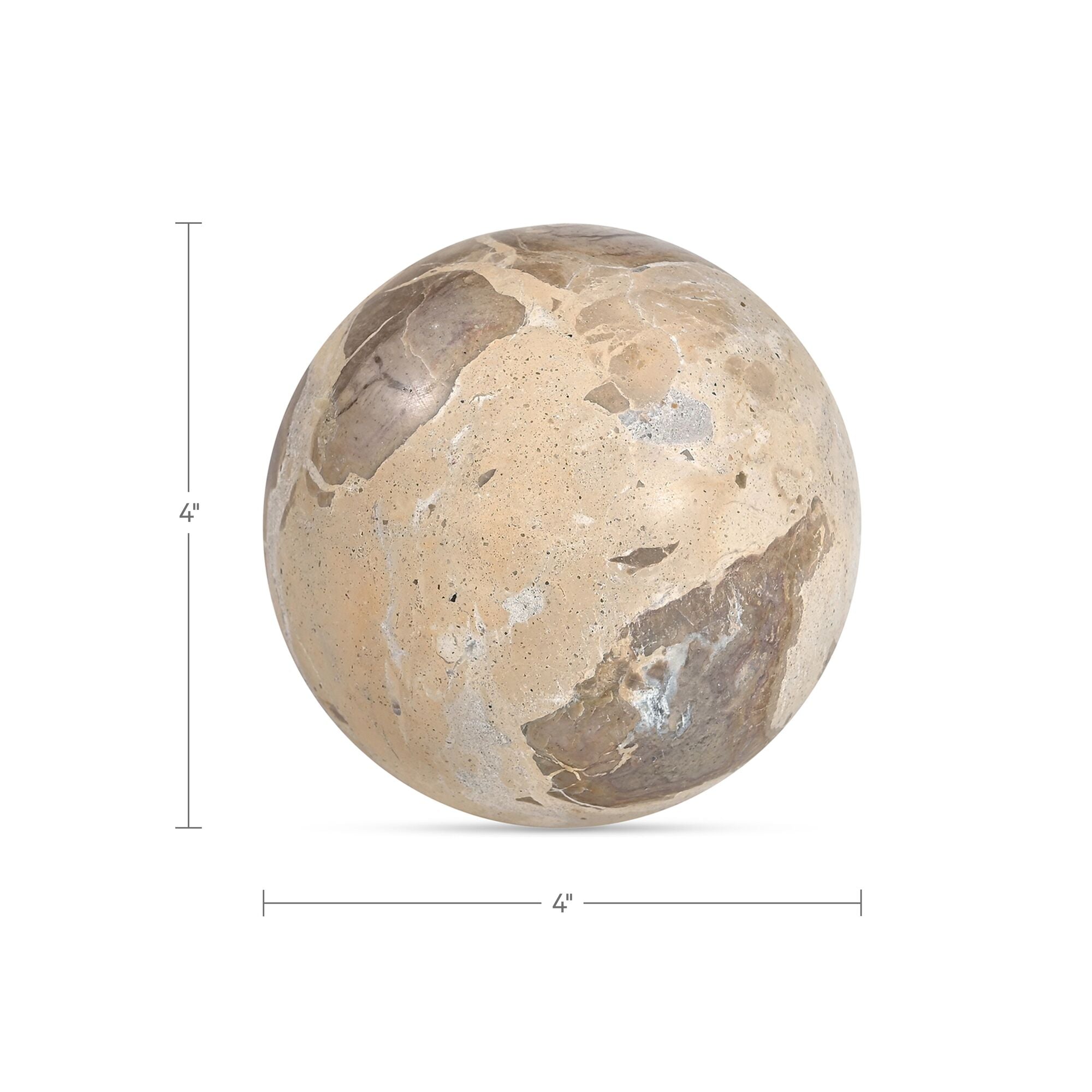 Odessa Sphere Tabletop Accent Tendu Beige Marble by Moe's Home Collection - view 3