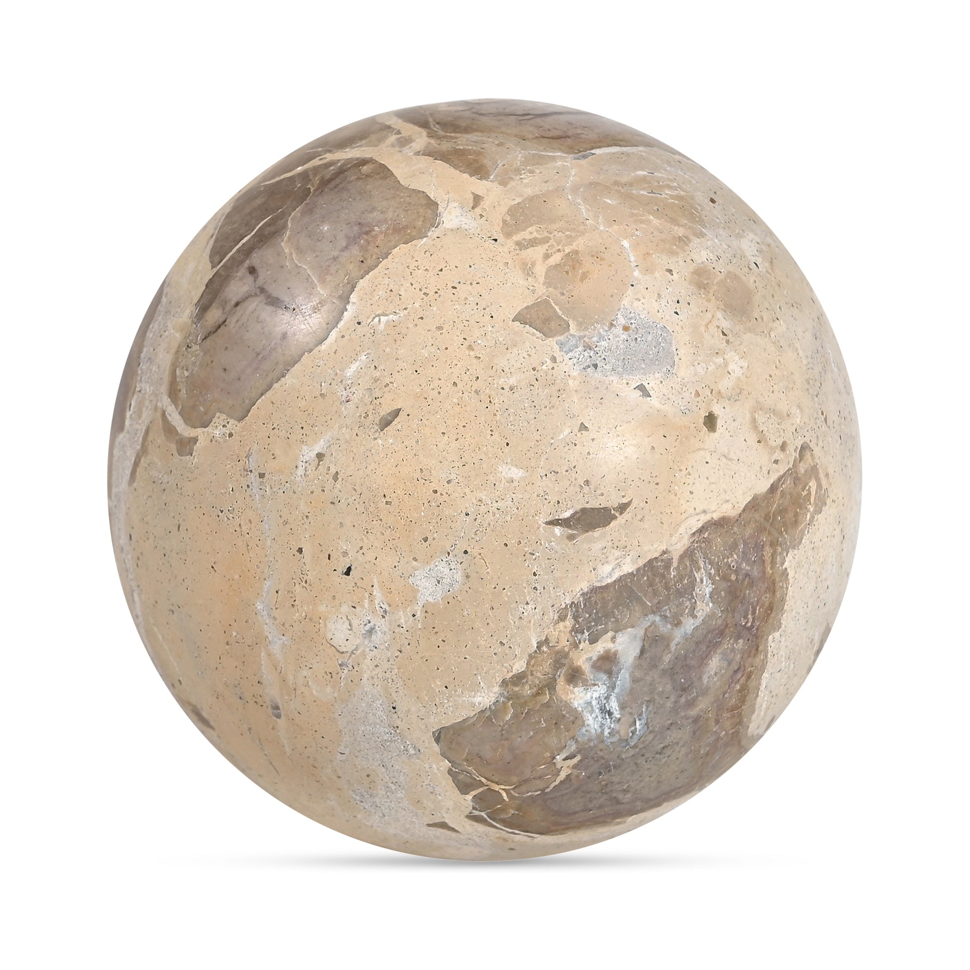 Odessa Sphere Tabletop Accent Tendu Beige Marble by Moe's Home Collection