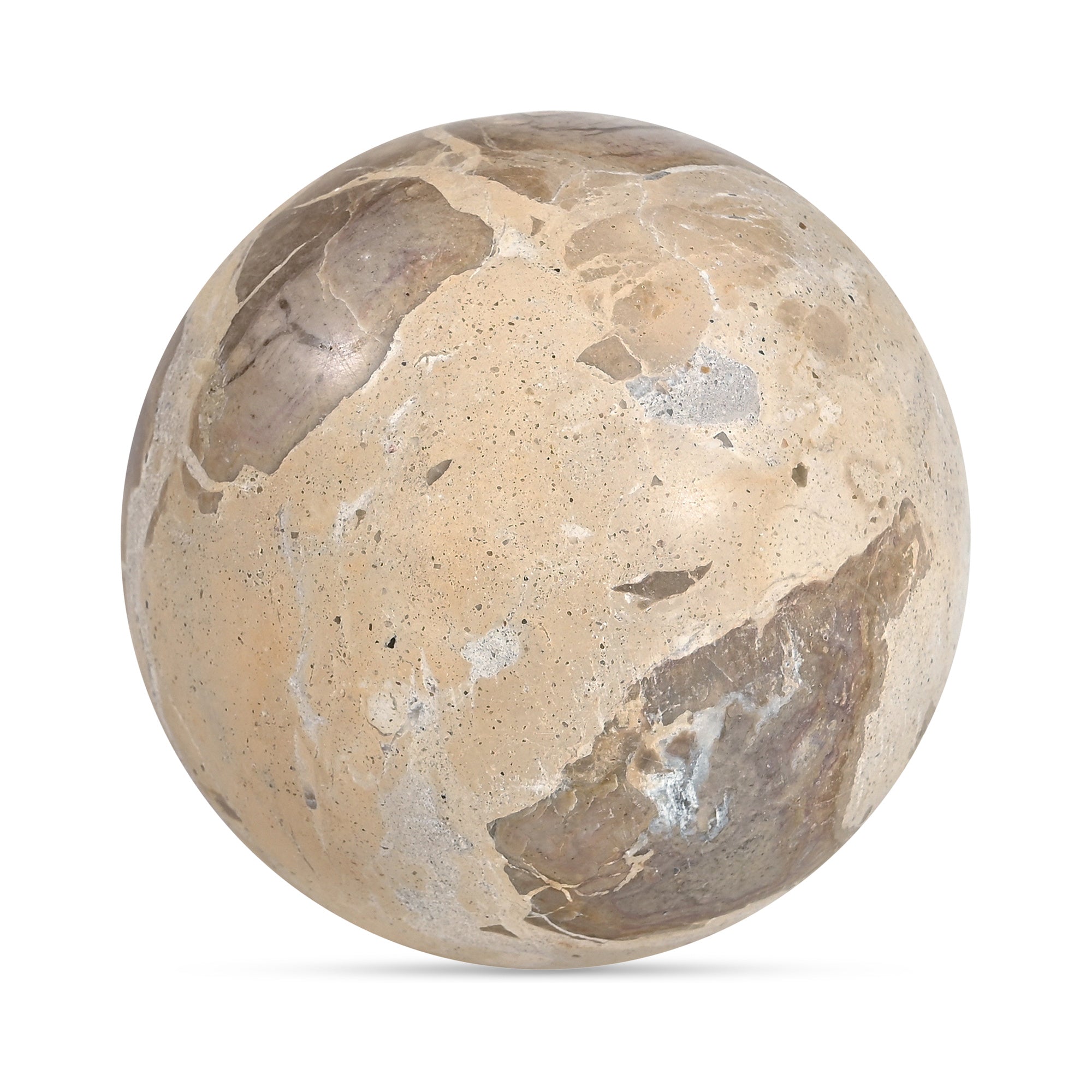 Odessa Sphere Tabletop Accent Tendu Beige Marble by Moe's Home Collection