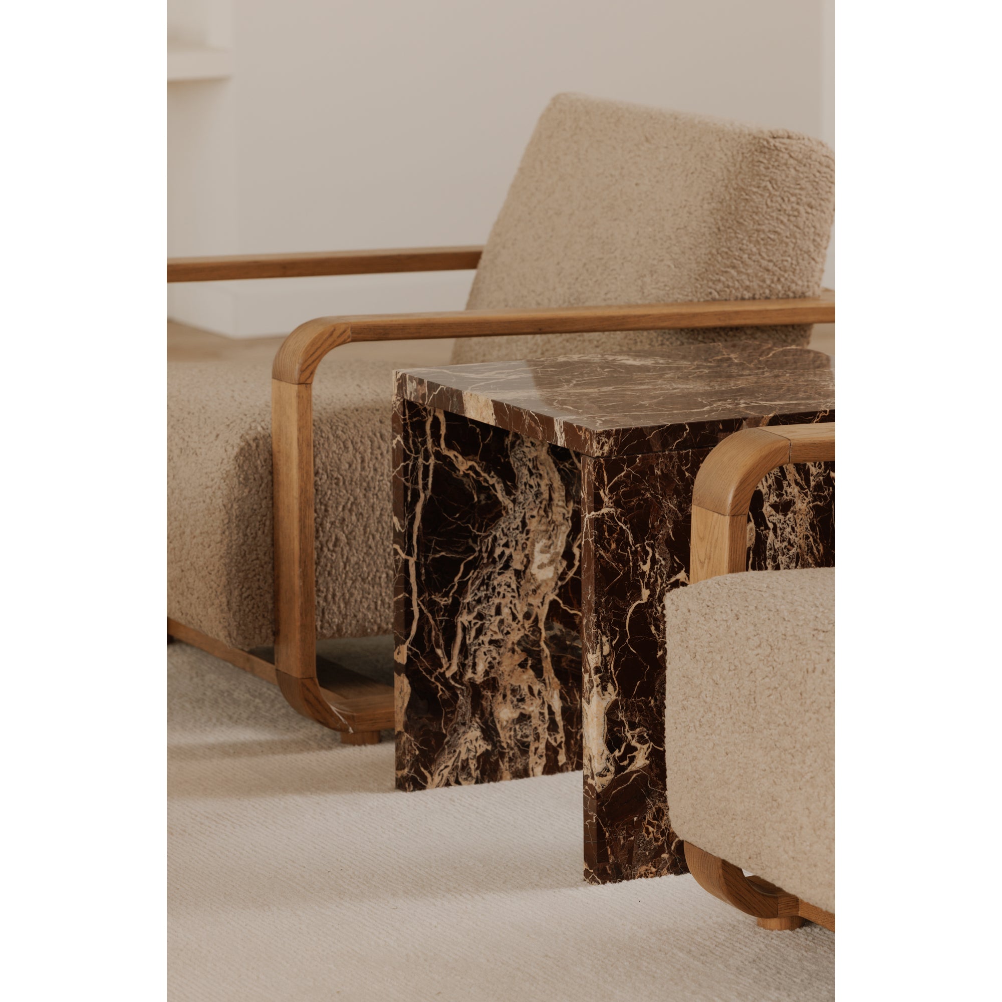 Rosa Accent Table Rosso Levanto Marble by Moe's Home Collection - view 3