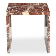 Rosa Accent Table Rosso Levanto Marble by Moe's Home Collection
