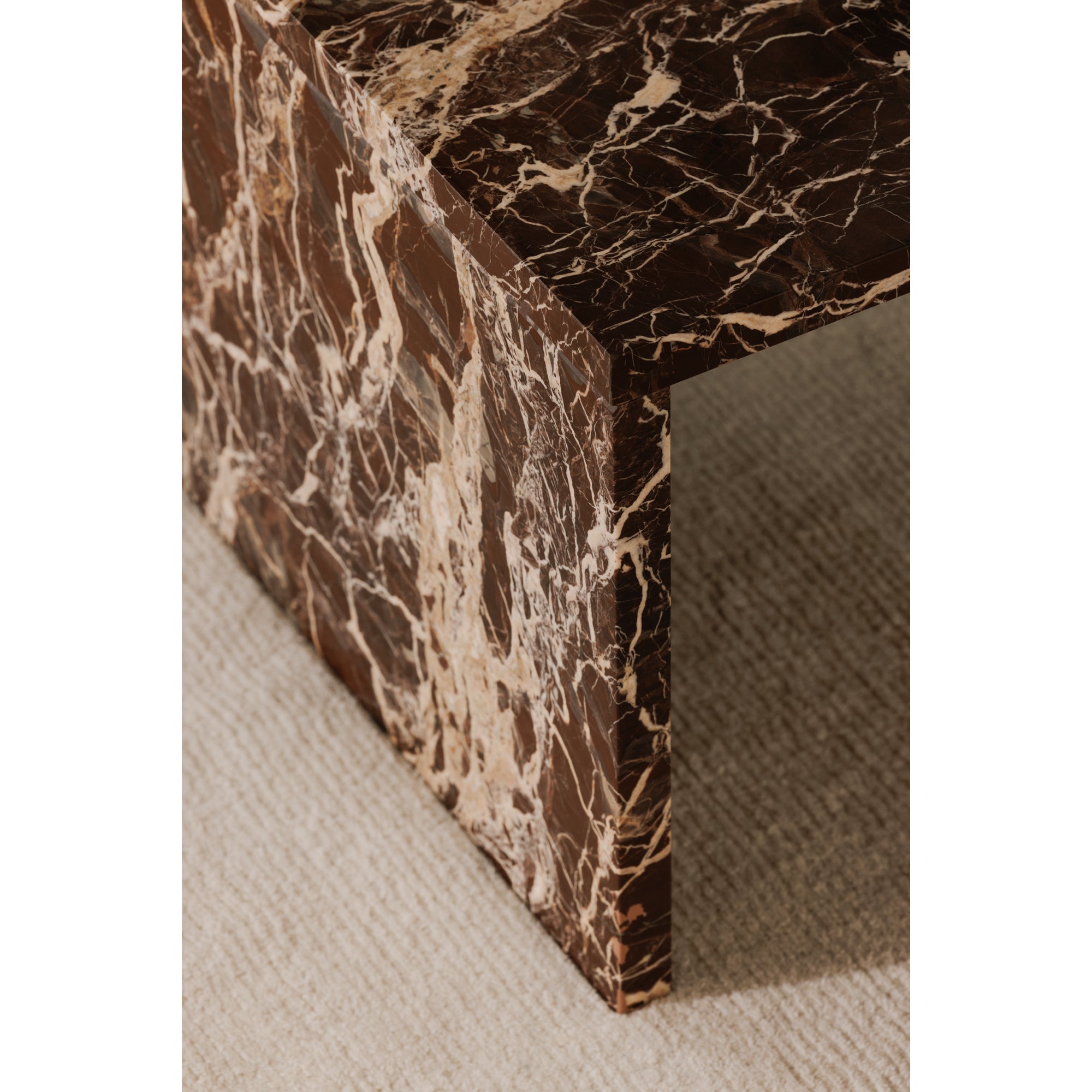Rosa Coffee Table Rosso Levanto Marble by Moe's Home Collection - view 3