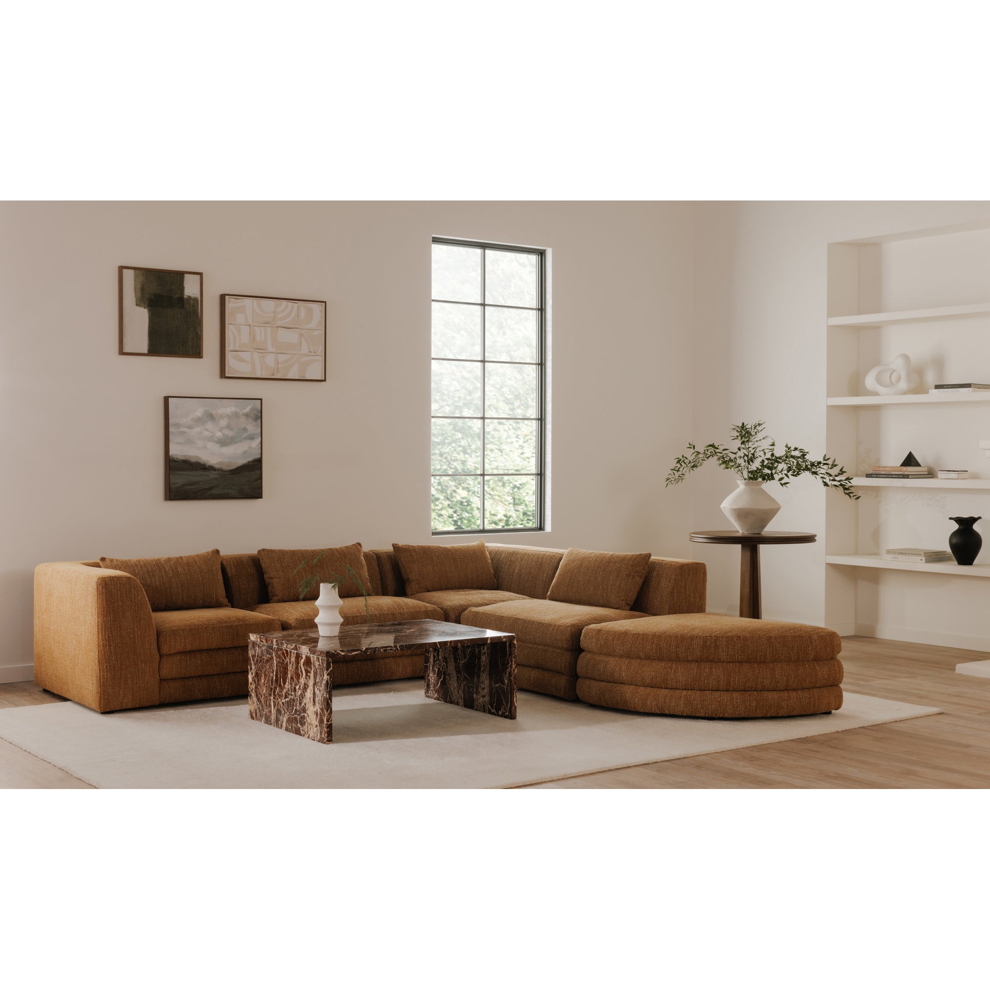Rosa Coffee Table Rosso Levanto Marble by Moe's Home Collection - view 4