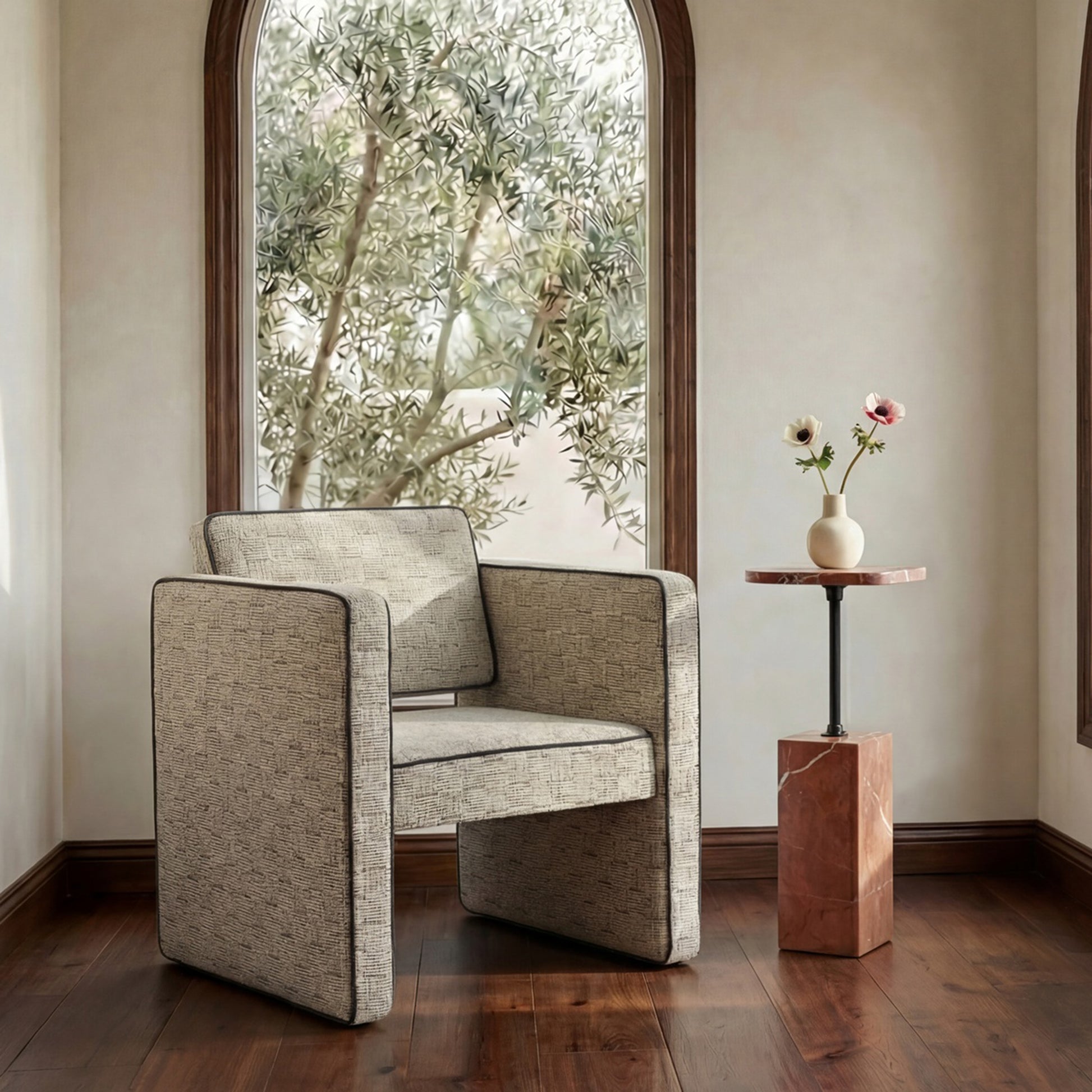 Caro Side Table Rosso Alicante Marble by Moe's Home Collection - view 2