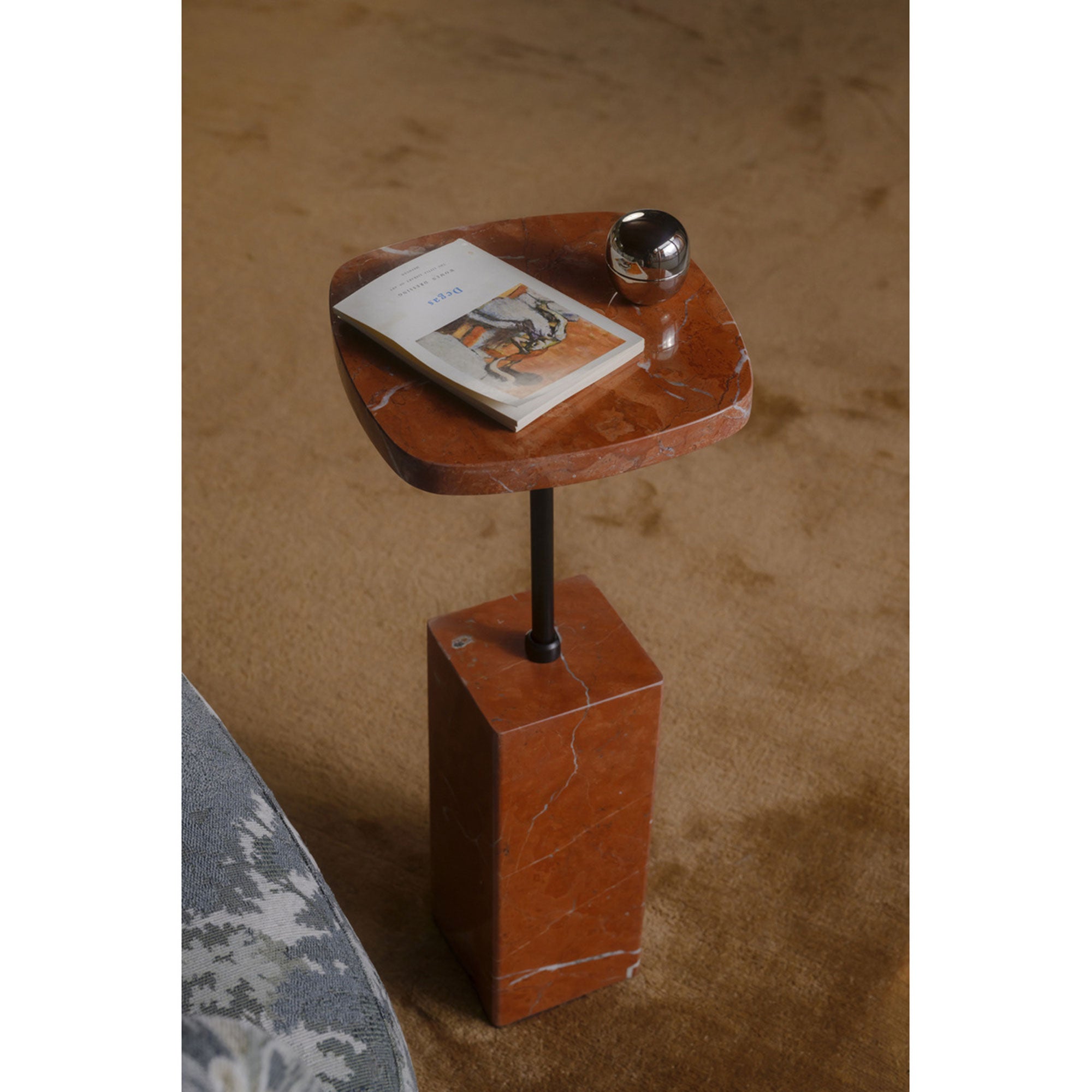 Caro Side Table Rosso Alicante Marble by Moe's Home Collection - view 4