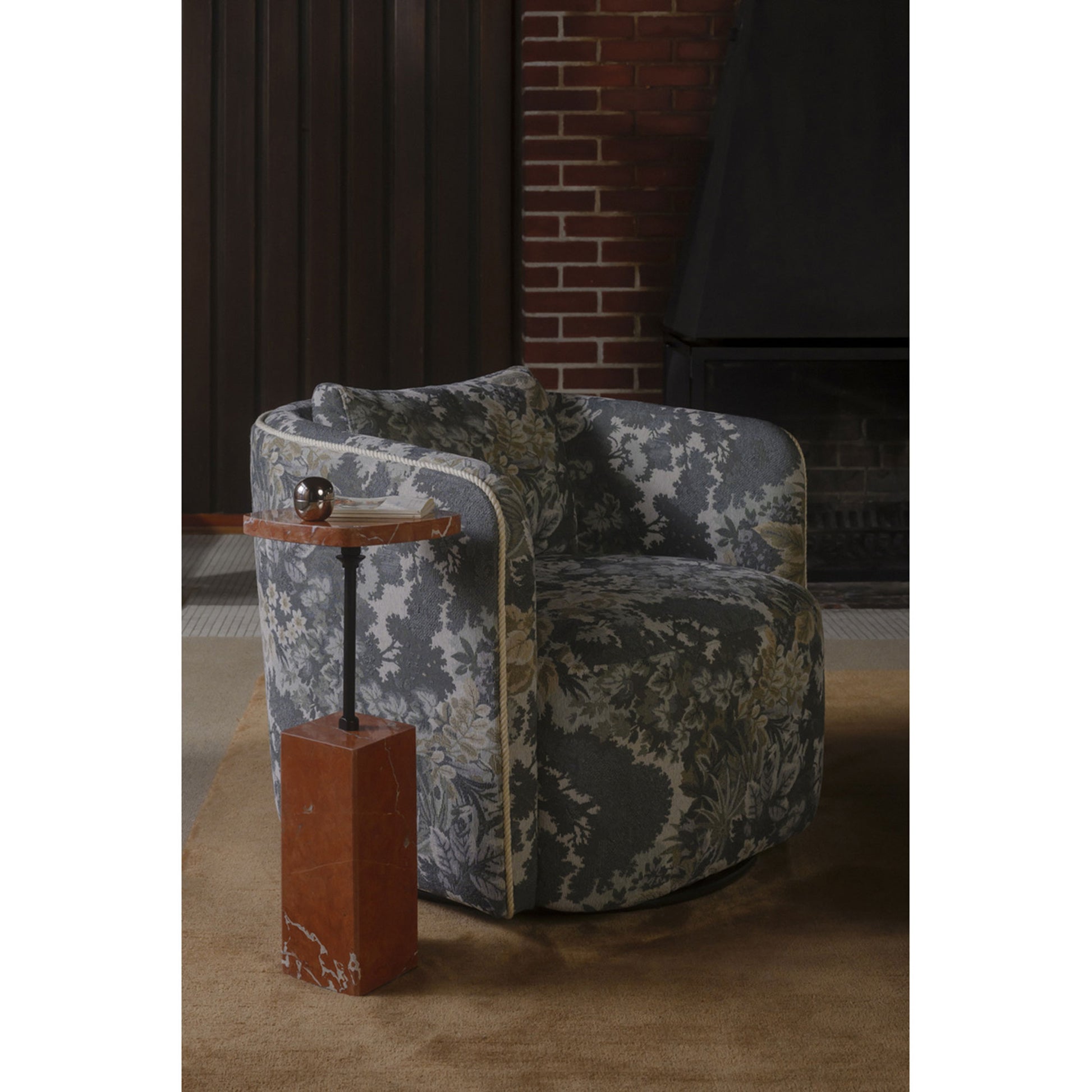 Caro Side Table Rosso Alicante Marble by Moe's Home Collection - view 7