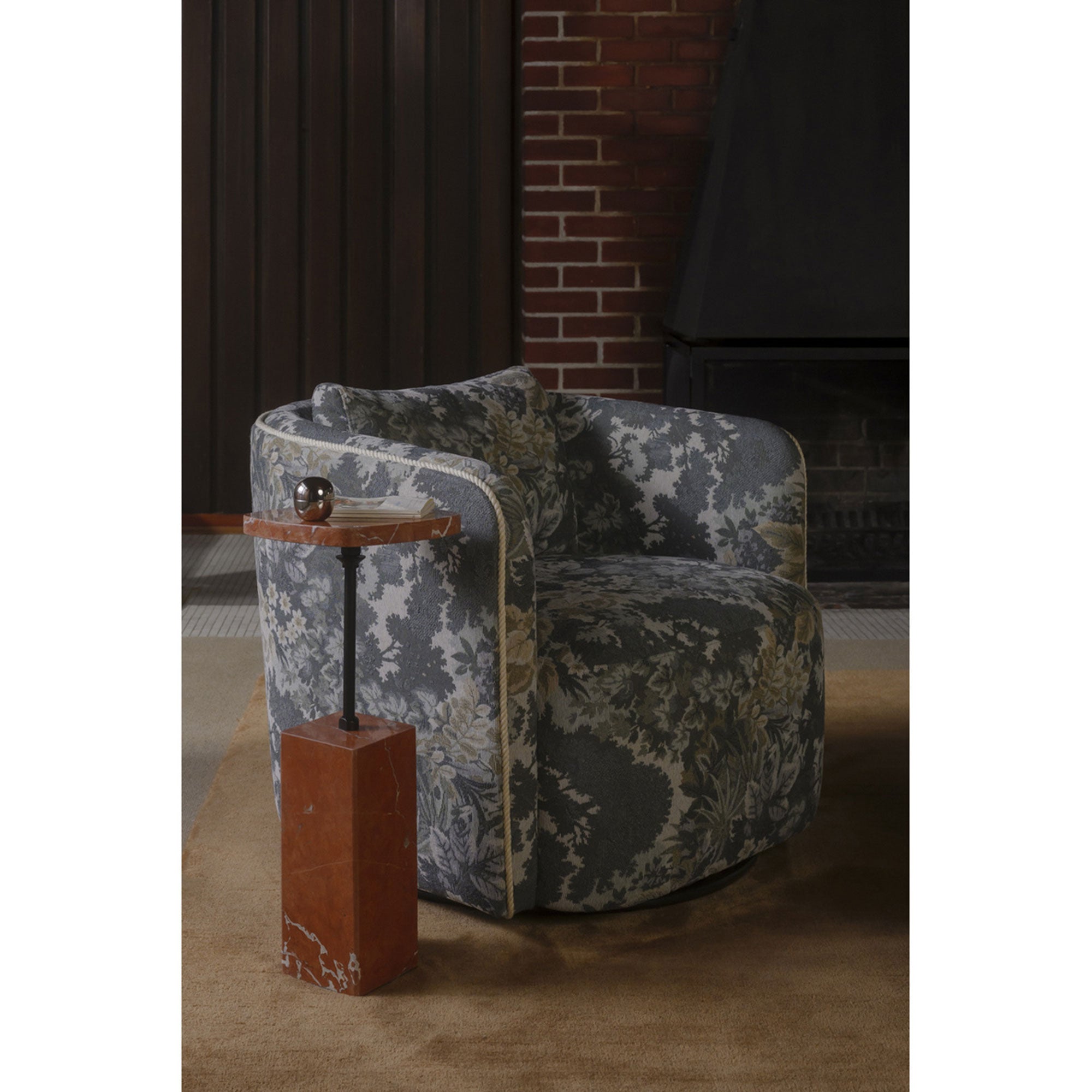 Caro Side Table Rosso Alicante Marble by Moe's Home Collection - view 7