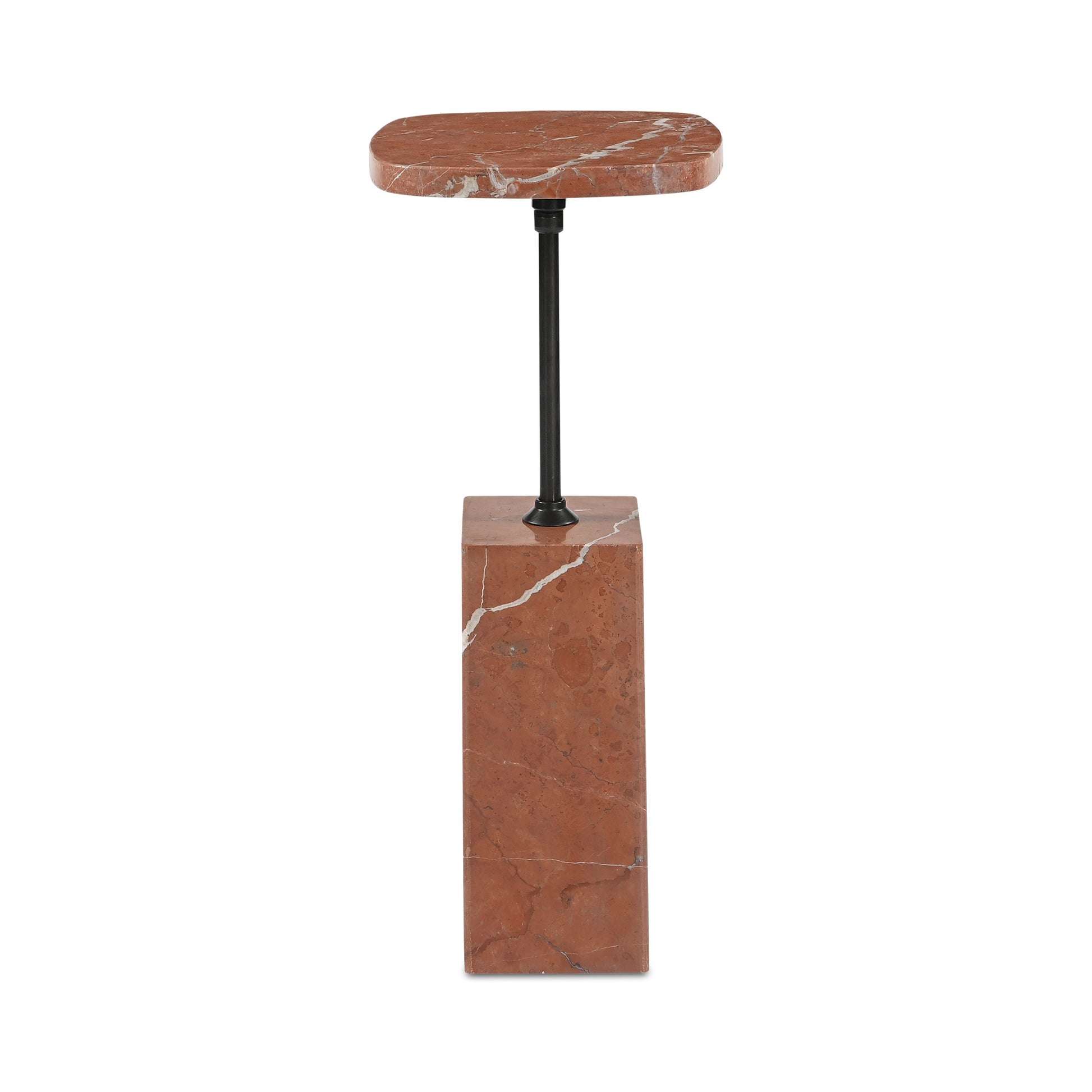 Caro Side Table Rosso Alicante Marble by Moe's Home Collection