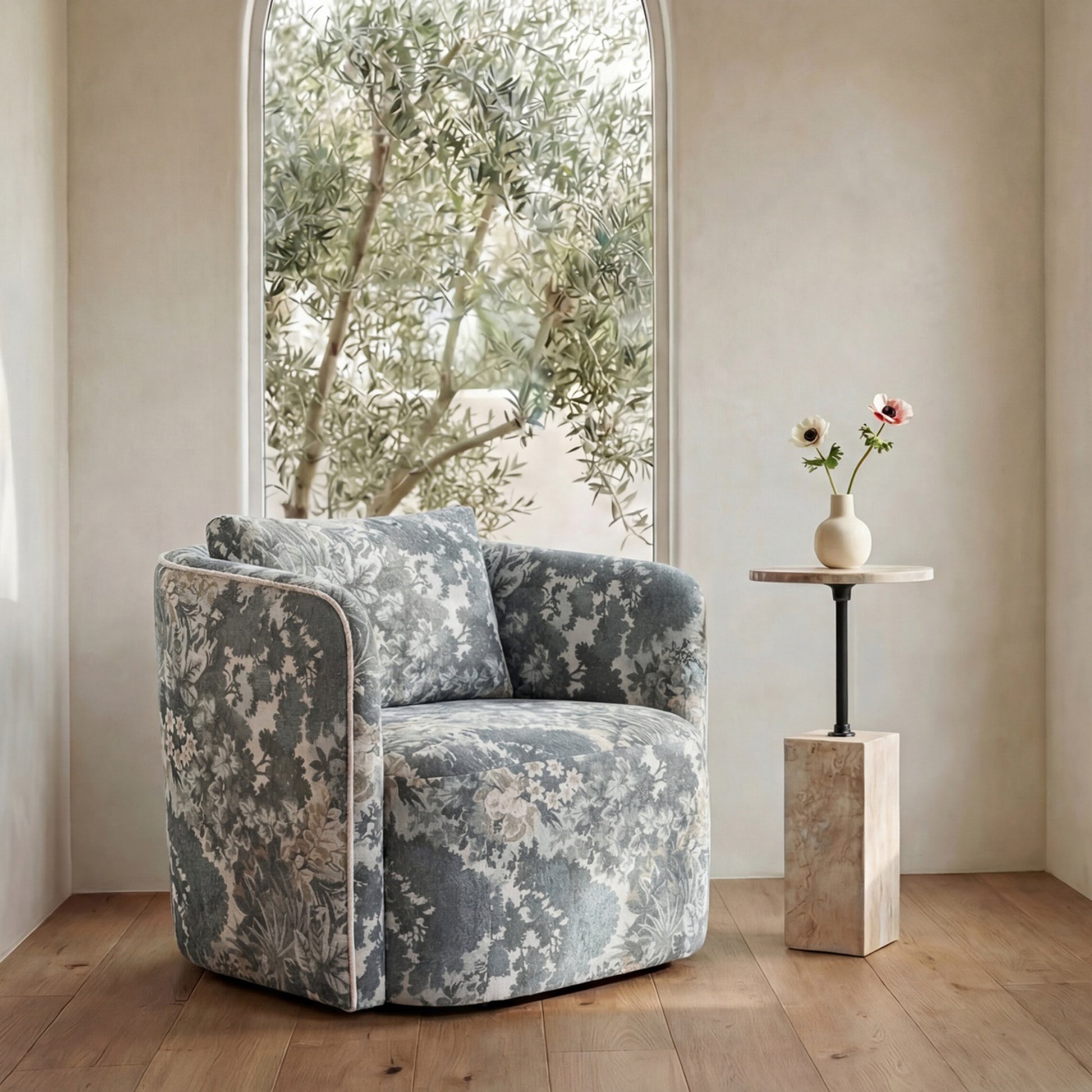 Caro Side Table Travertine by Moe's Home Collection - view 2