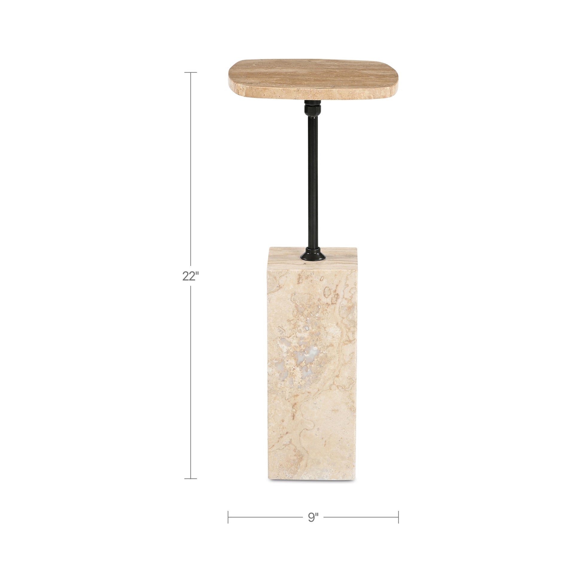 Caro Side Table Travertine by Moe's Home Collection - view 5