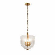 Garnet Pendant Lamp - Coarse Gold + Clear Glass