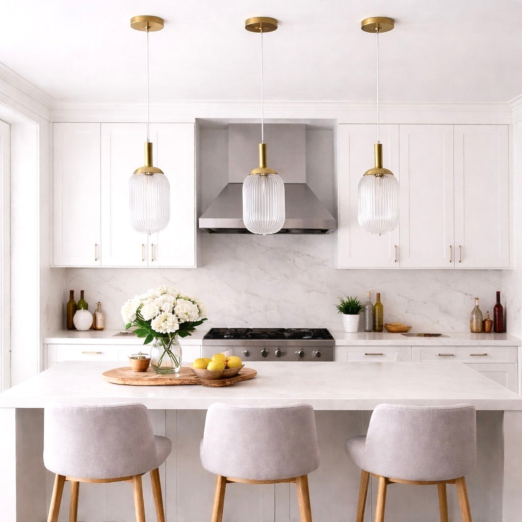 Gemma Pendant Lamp - Gold and Clear