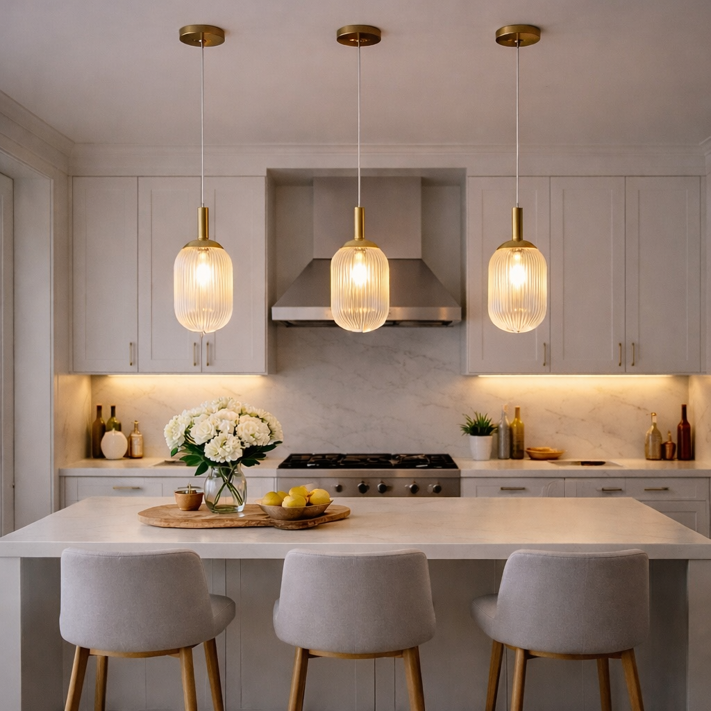 Gemma Pendant Lamp - Gold and Clear