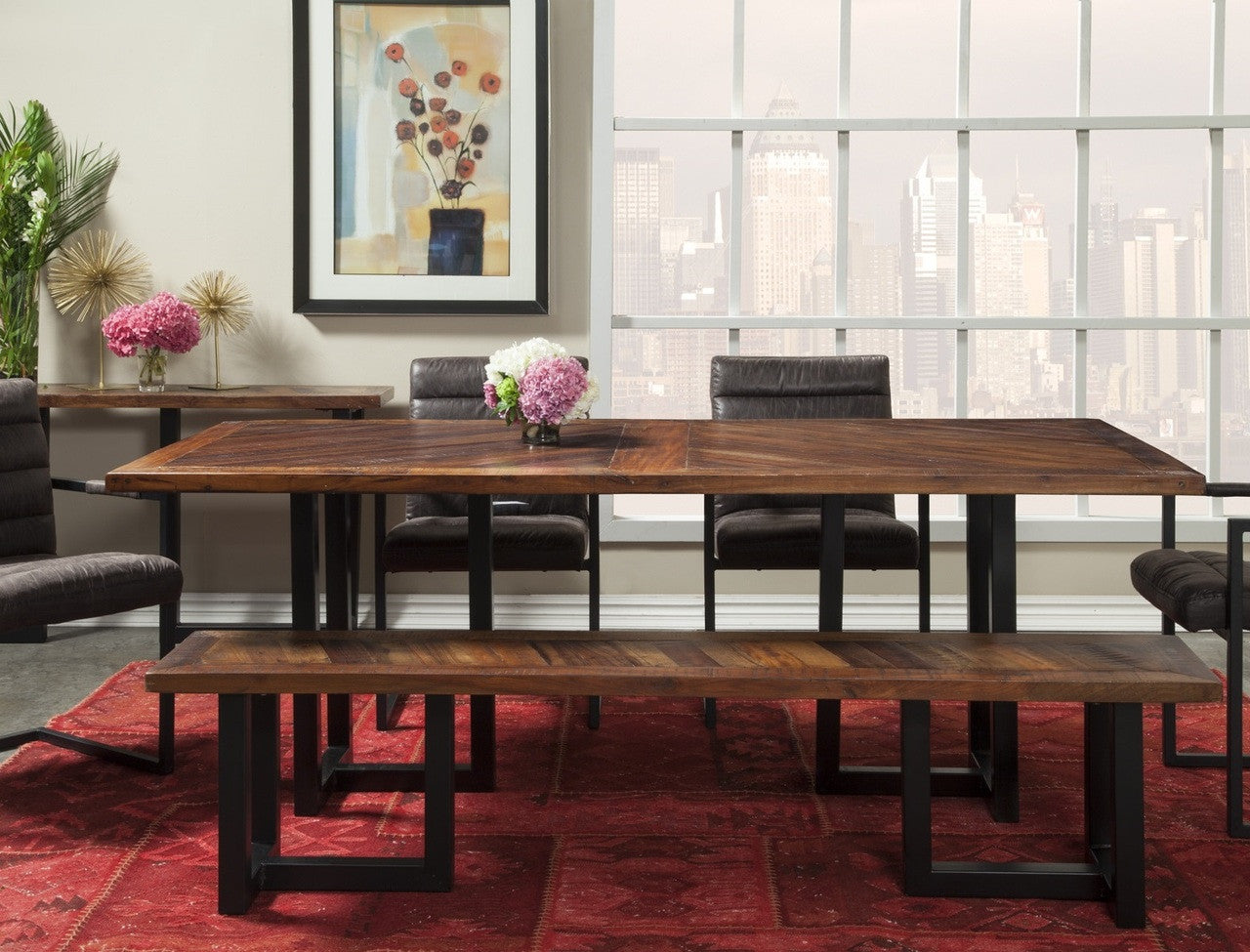 Loft Geometric Metal Base Dining Table