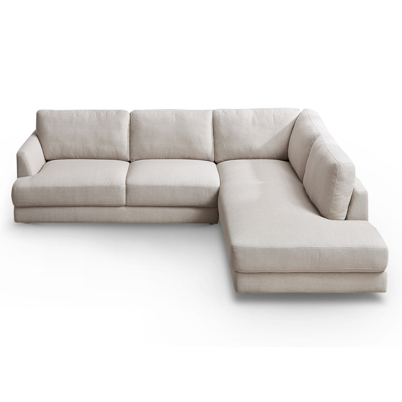 Glander  Cozy Sectional Sofa Right Facing - Cream