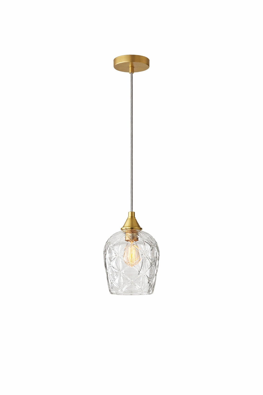 Glowline Pendant Lamp - Gold and Clear