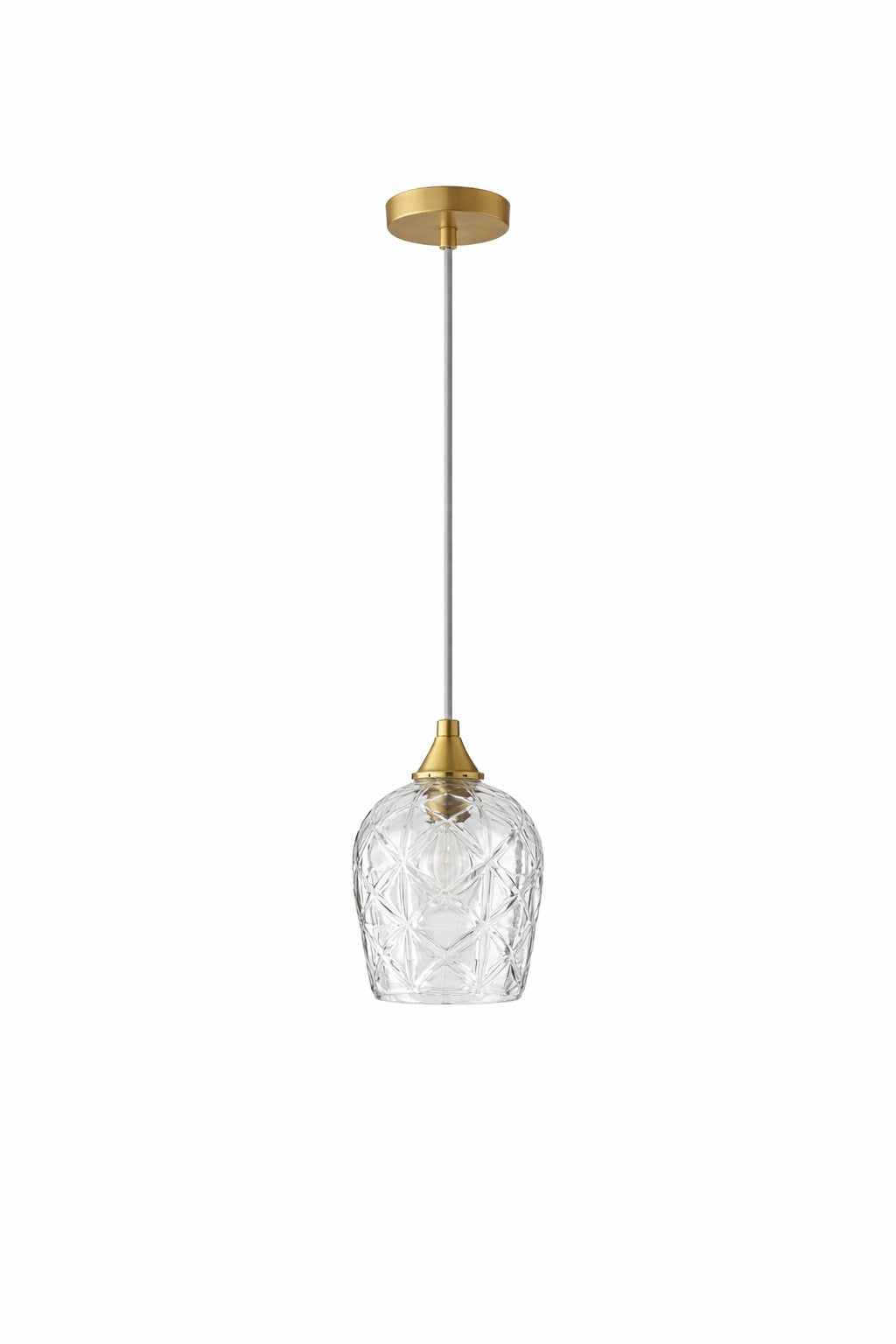 Glowline Pendant Lamp - Gold and Clear