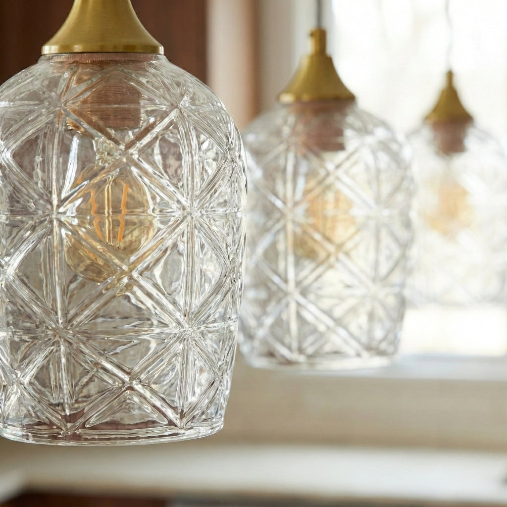 Glowline Pendant Lamp - Gold and Clear
