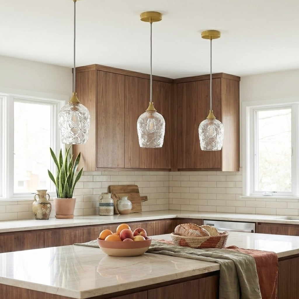 Glowline Pendant Lamp - Gold and Clear
