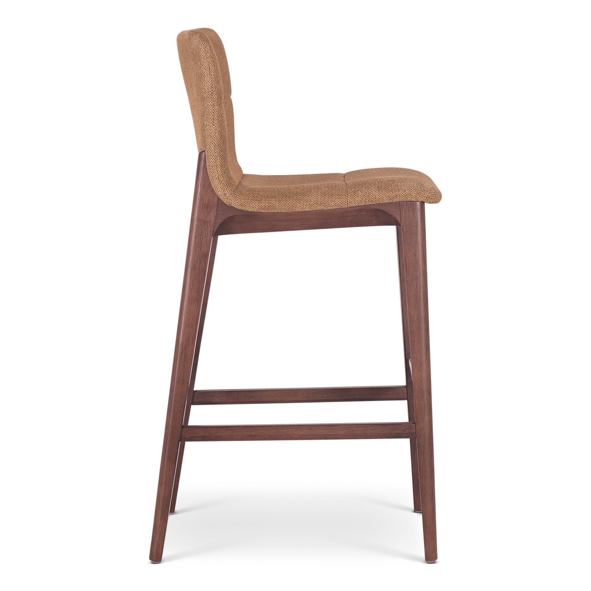 Modern Brazilian - Godan Stool - Bar Height - Jackpot Terracotta Seat - Nogal Frame by Urbia