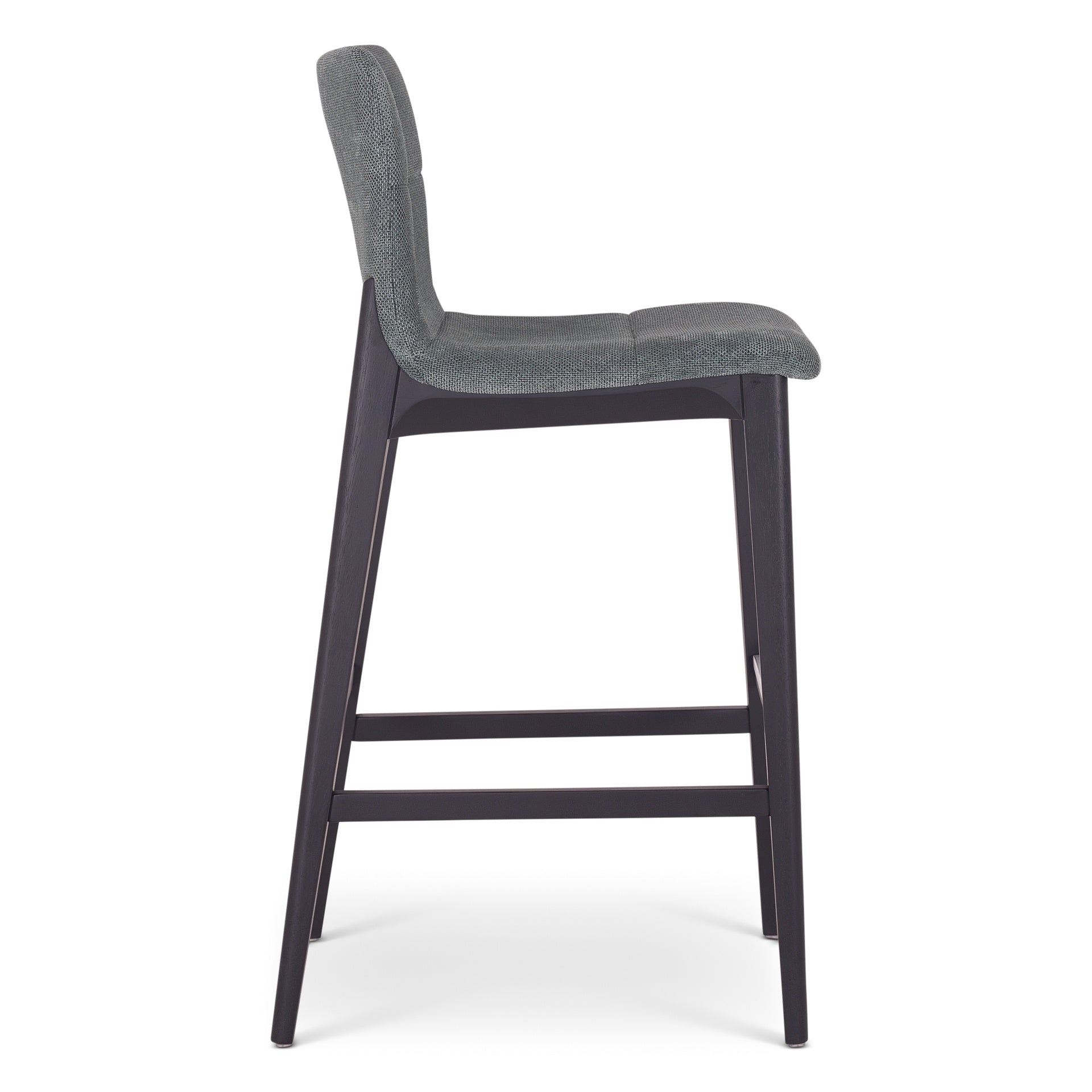 Modern Brazilian - Godan Stool - Bar Height - Jackpot Teal Seat - Ebano Frame by Urbia