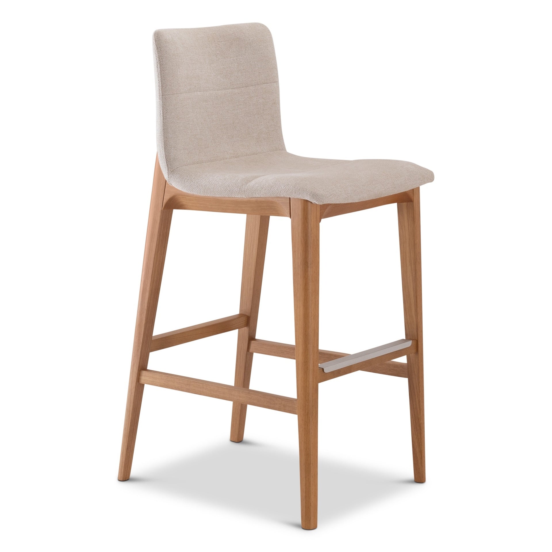 Modern Brazilian - Godan Stool - Bar Height - Harvest Natural Seat - Domasco Frame by Urbia