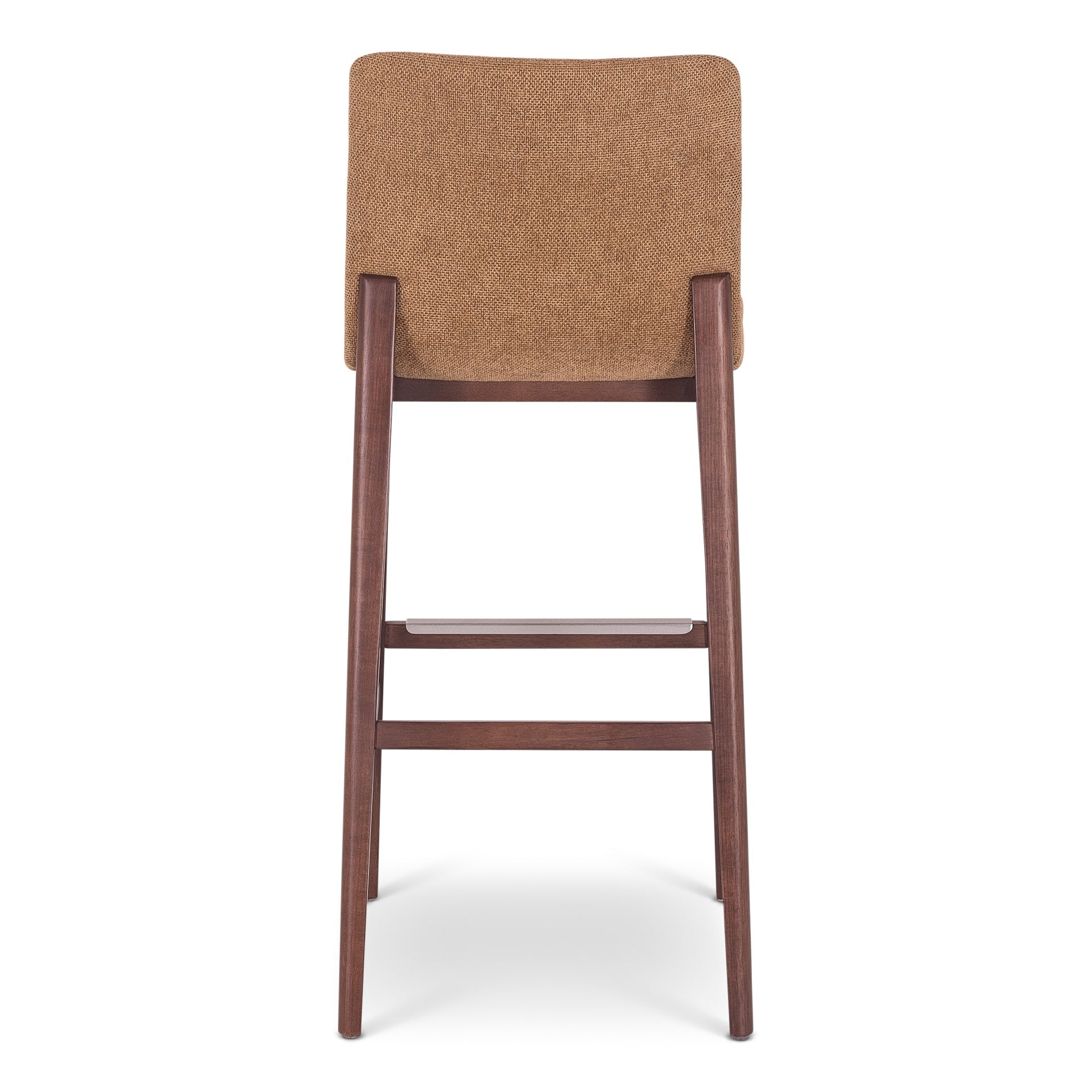 Modern Brazilian - Godan Stool - Bar Height - Jackpot Terracotta Seat - Nogal Frame by Urbia