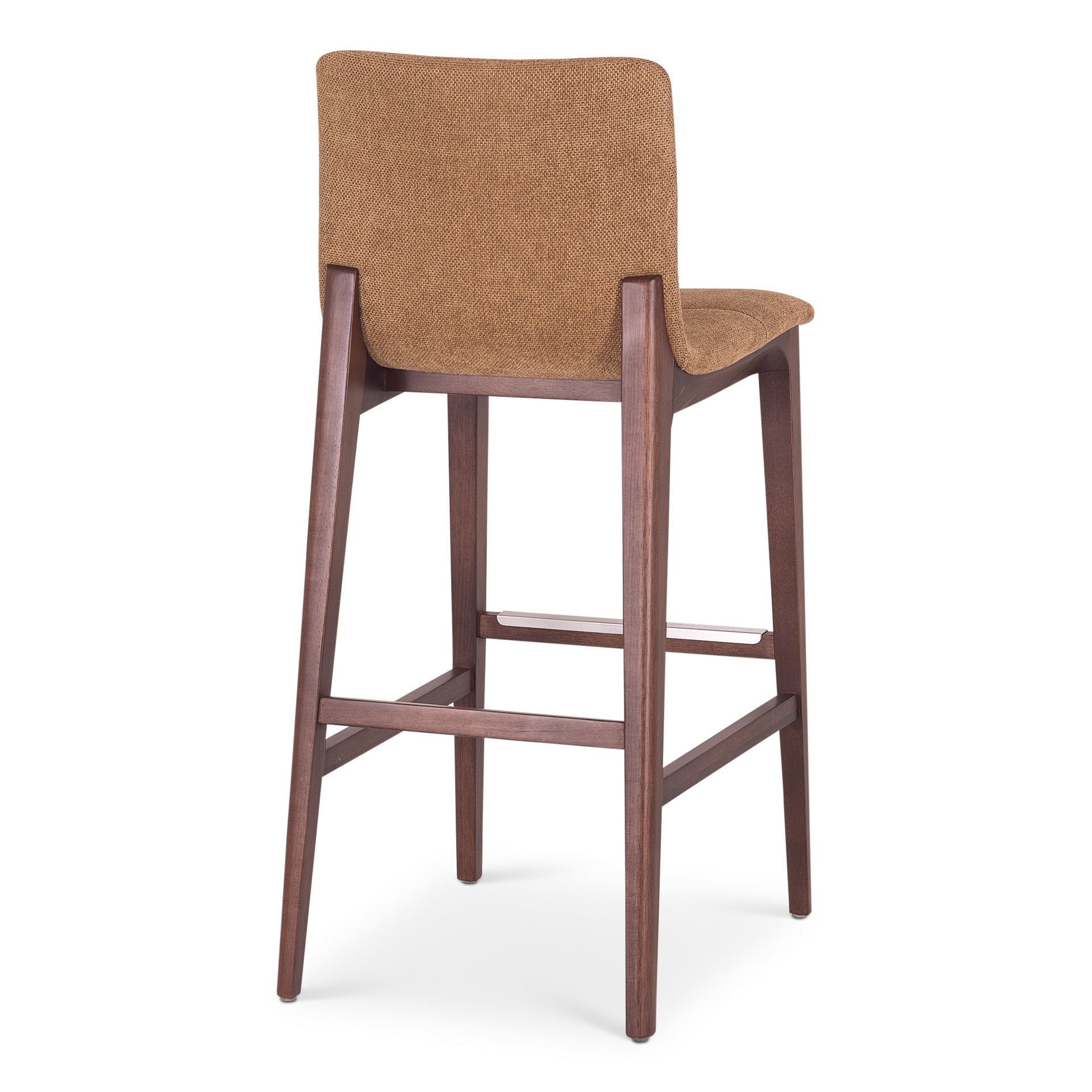 Modern Brazilian - Godan Stool - Bar Height - Jackpot Terracotta Seat - Nogal Frame by Urbia