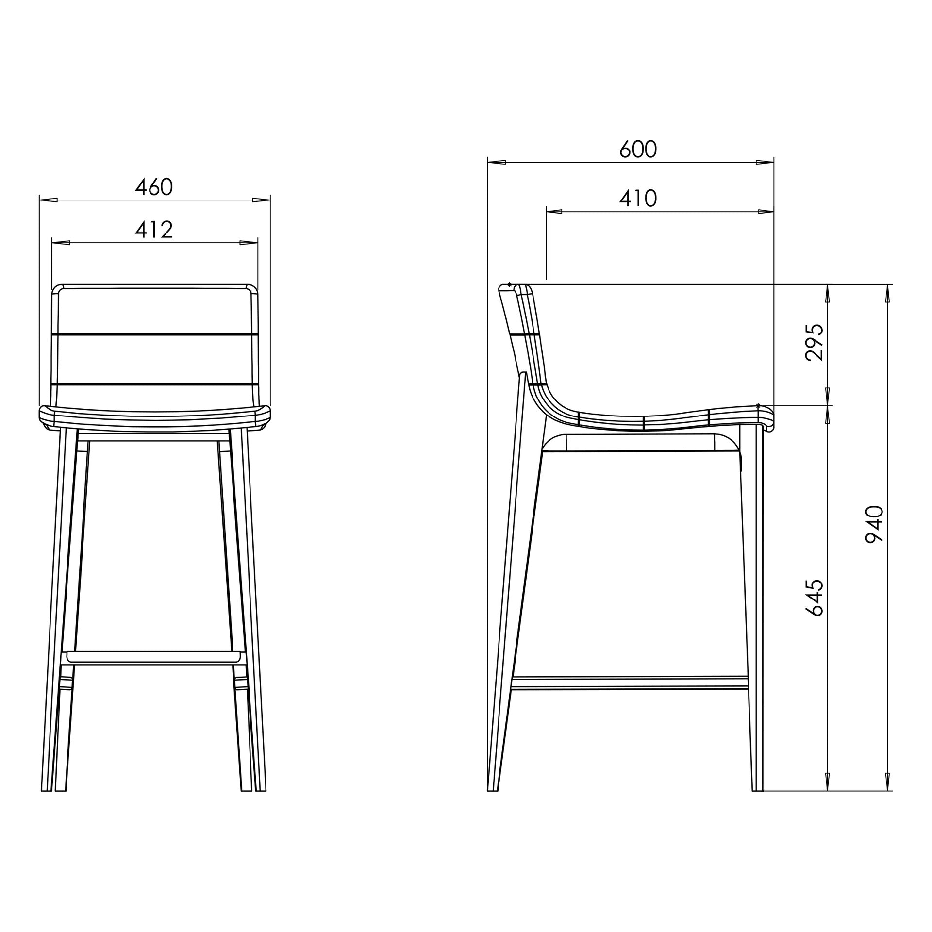 Modern Brazilian - Godan Stool - Counter Height - Jackpot Teal Seat - Ebano Frame by Urbia