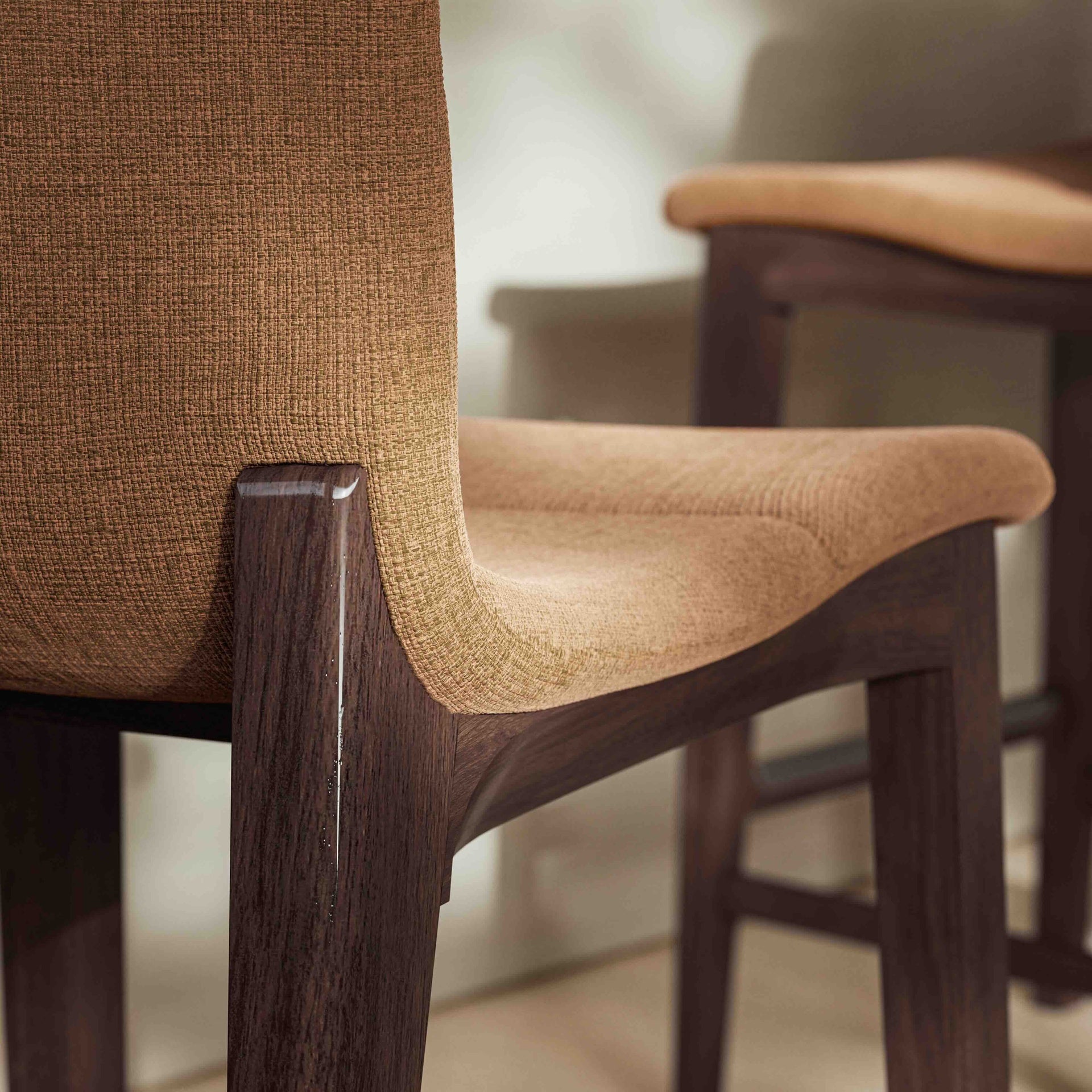 Modern Brazilian - Godan Stool - Counter Height - Jackpot Terracotta Seat - Nogal Frame by Urbia