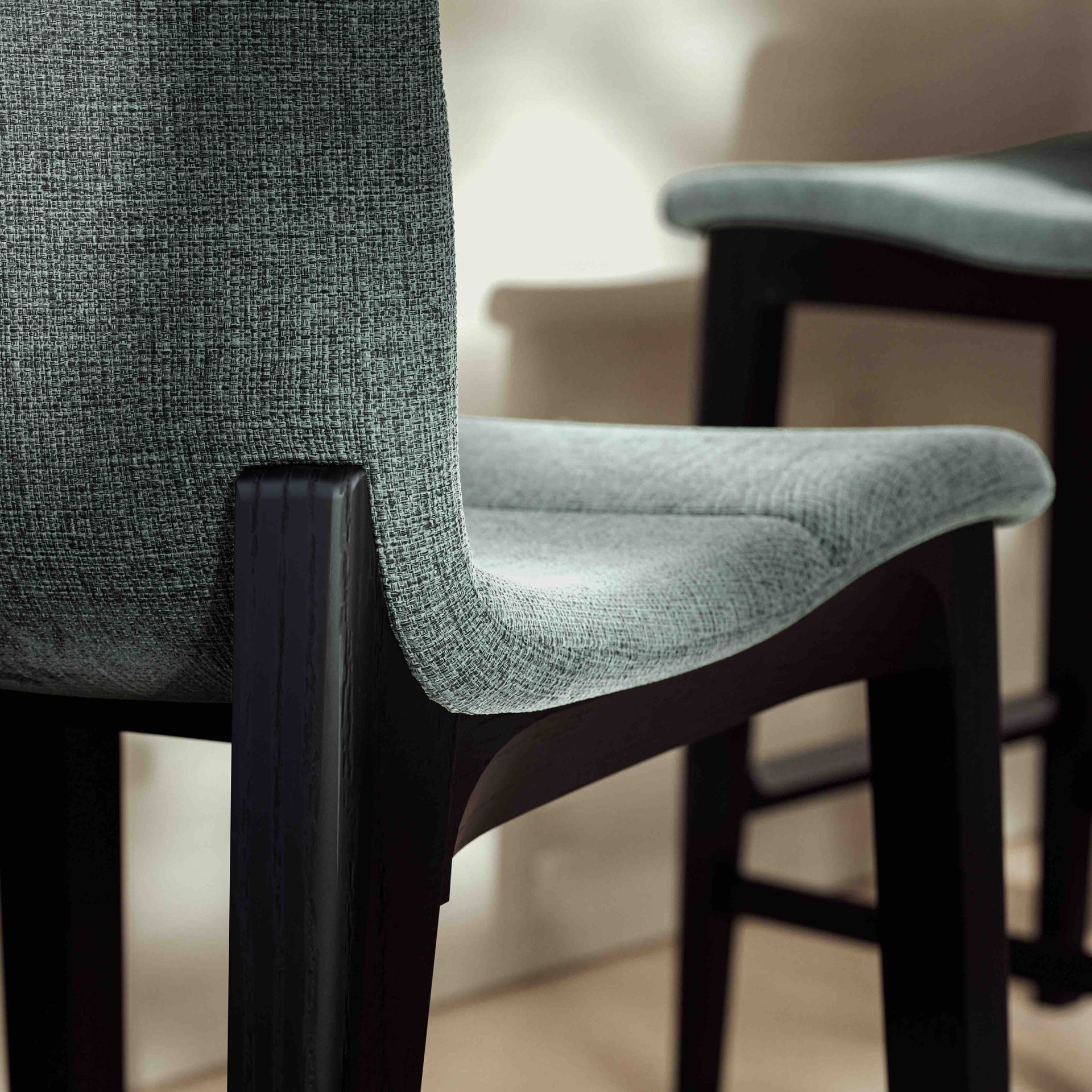 Modern Brazilian - Godan Stool - Counter Height - Jackpot Teal Seat - Ebano Frame by Urbia