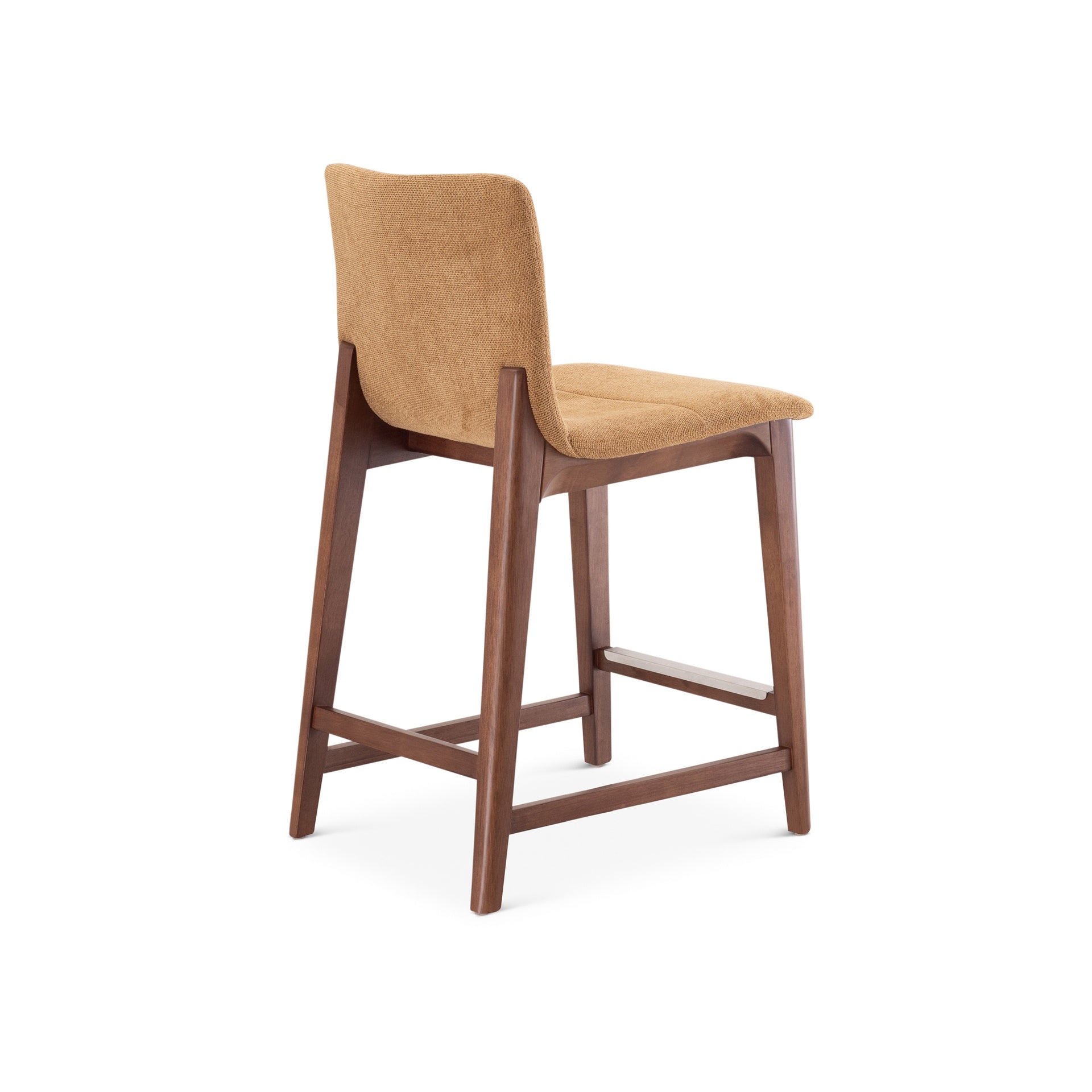 Modern Brazilian - Godan Stool - Counter Height - Jackpot Terracotta Seat - Nogal Frame by Urbia